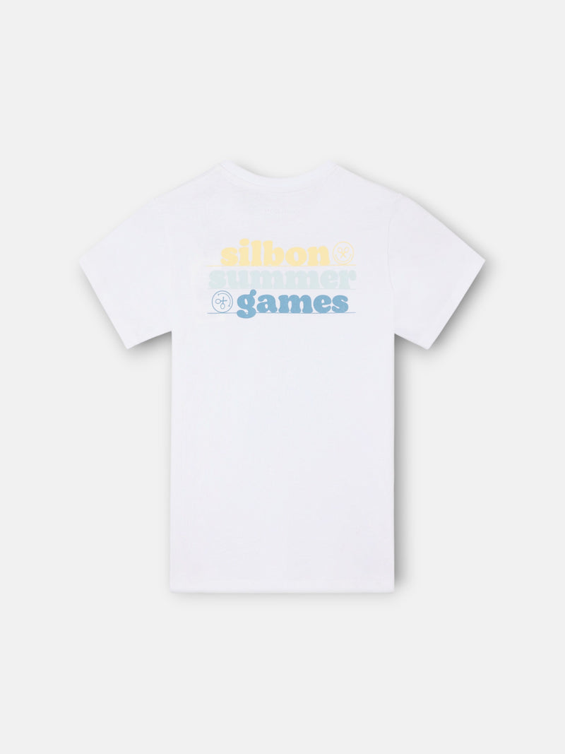 T-shirt enfants jeux d'été blanc