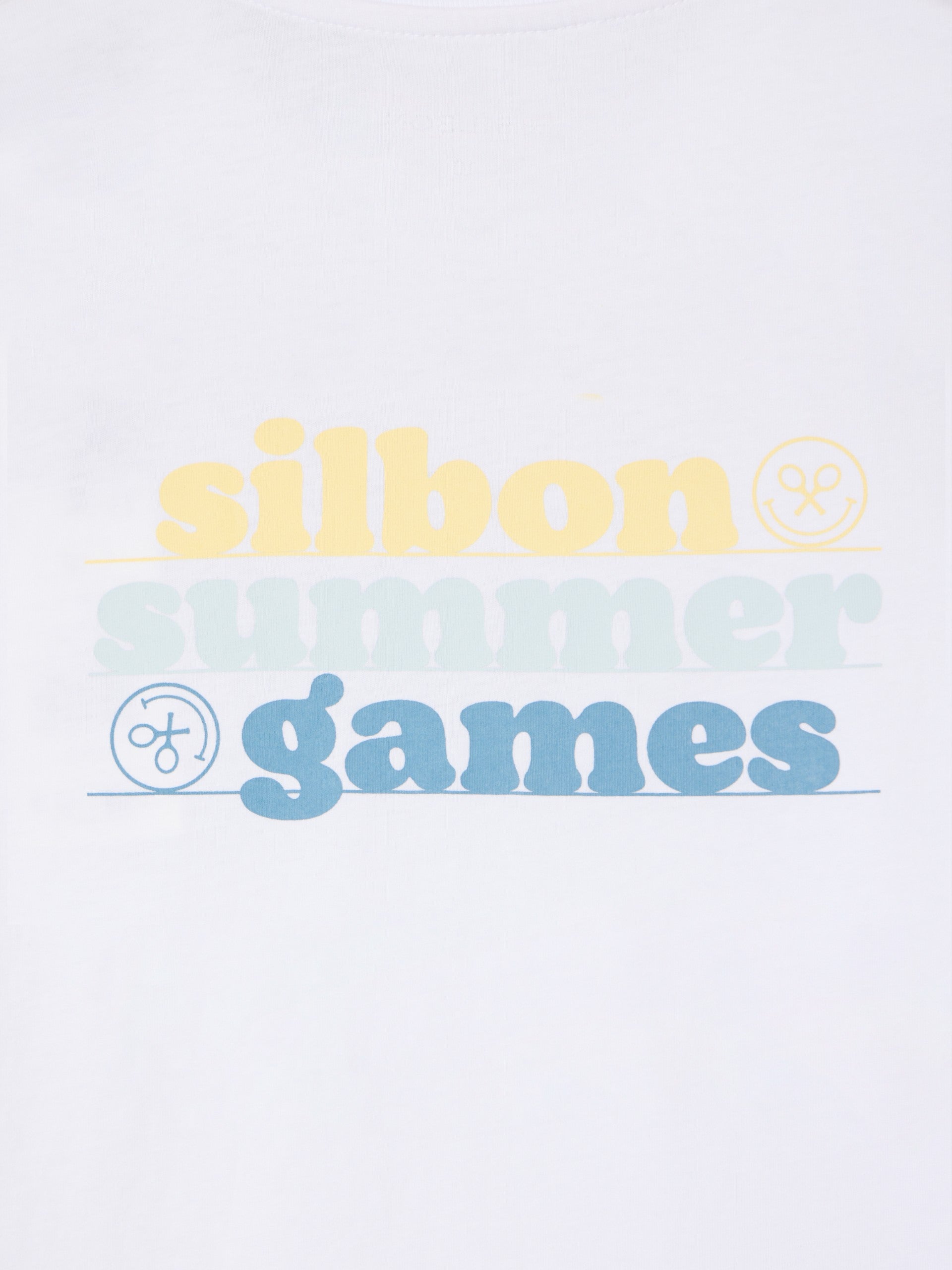 Kids summer games white t-shirt
