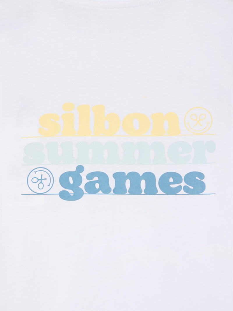 T-shirt enfants jeux d'été blanc