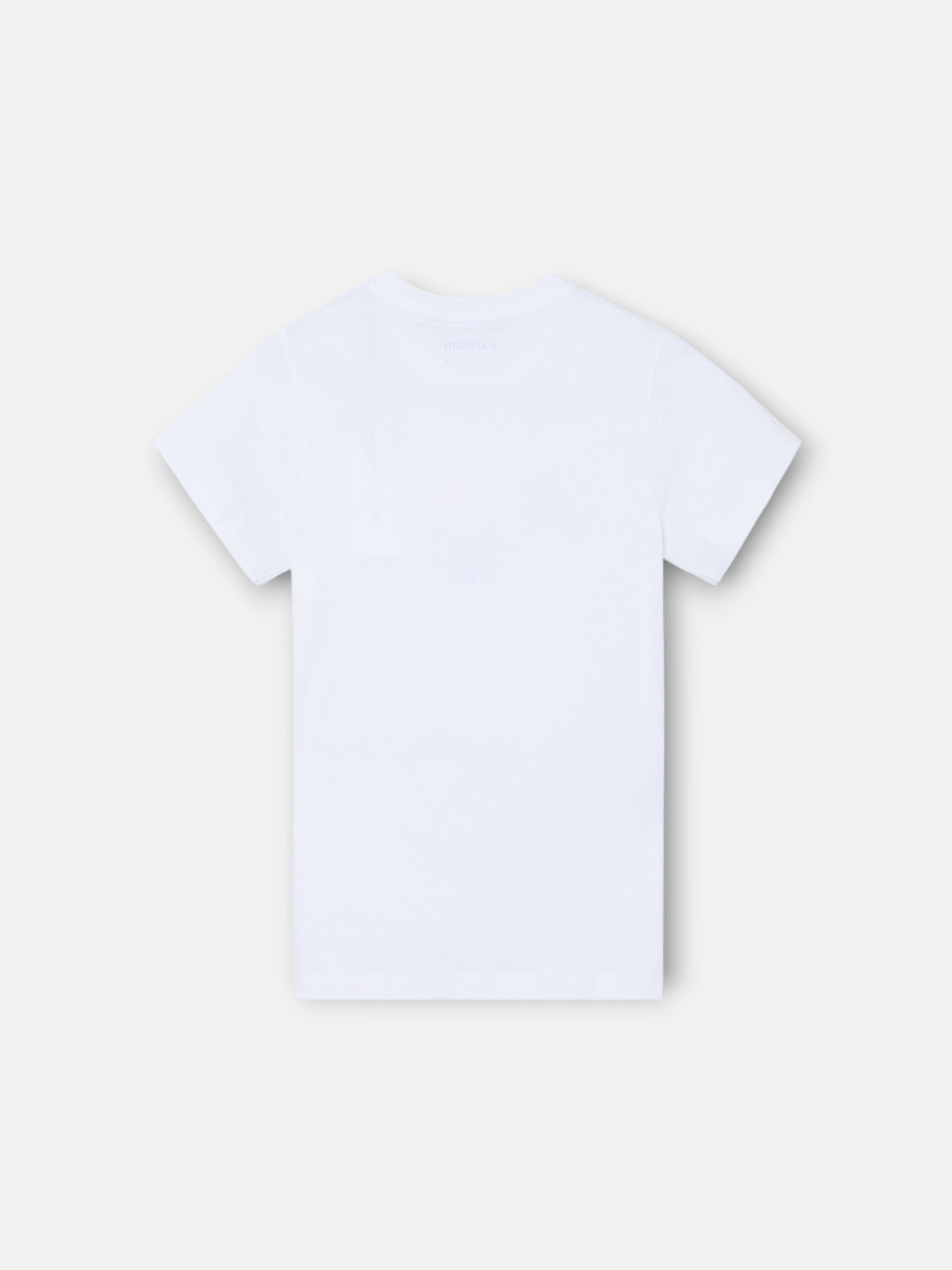 Camiseta kids Silbon raqueta media multicolor blanco