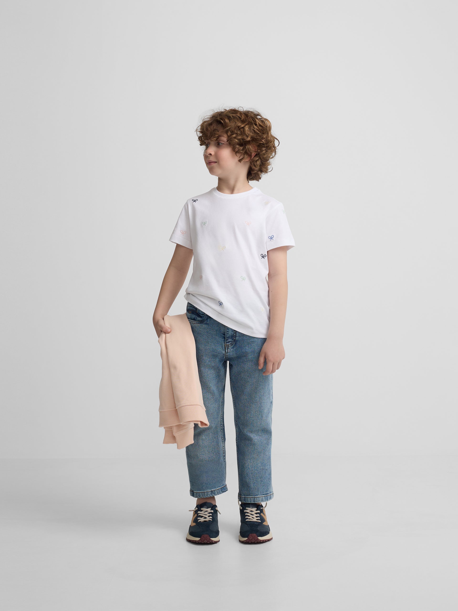 T-shirt multi-raquettes pour enfants blanc