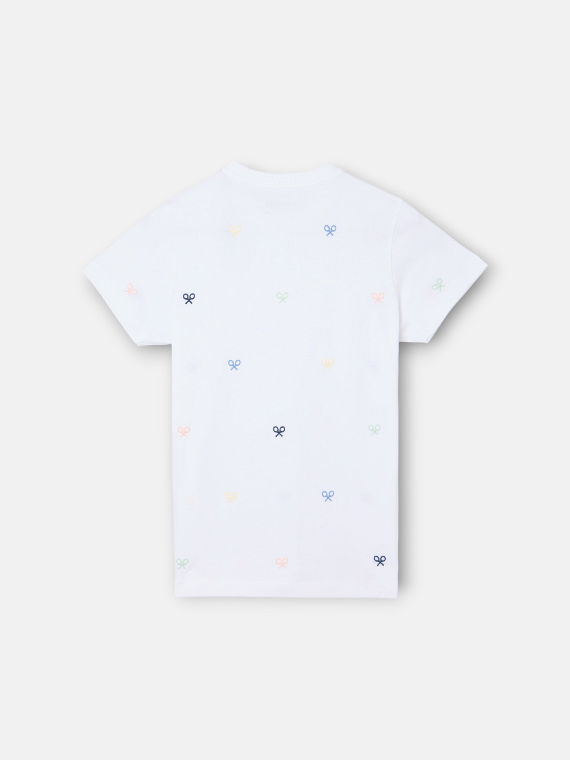 T-shirt multi-raquettes pour enfants blanc