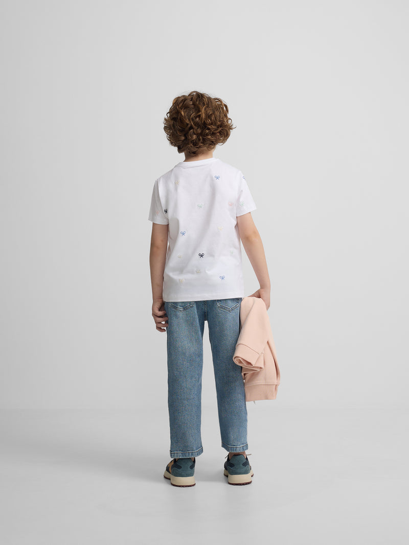 T-shirt kids multiraquete cores branco