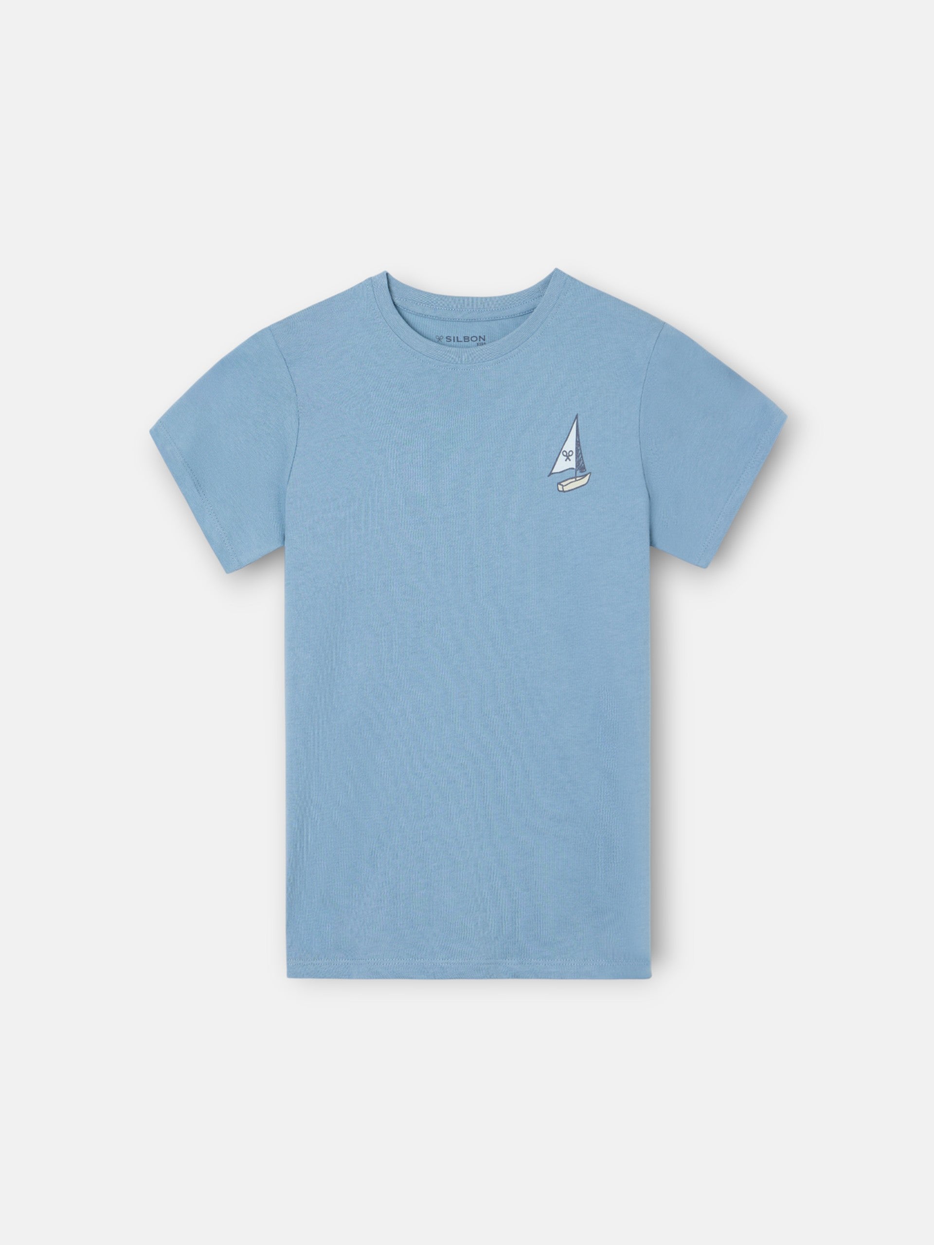 Kids' blue cotton t-shirt