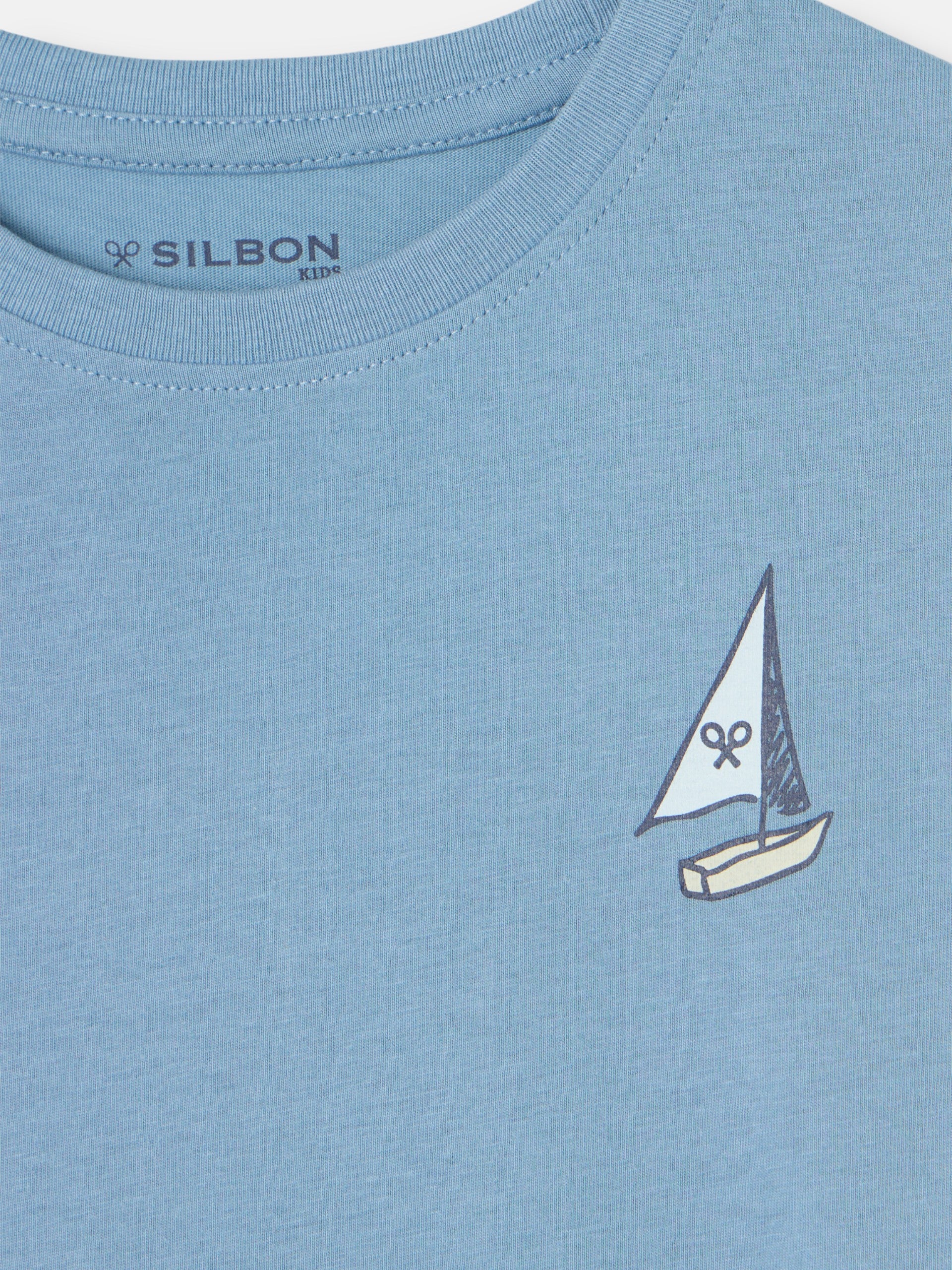 Kids' blue cotton t-shirt