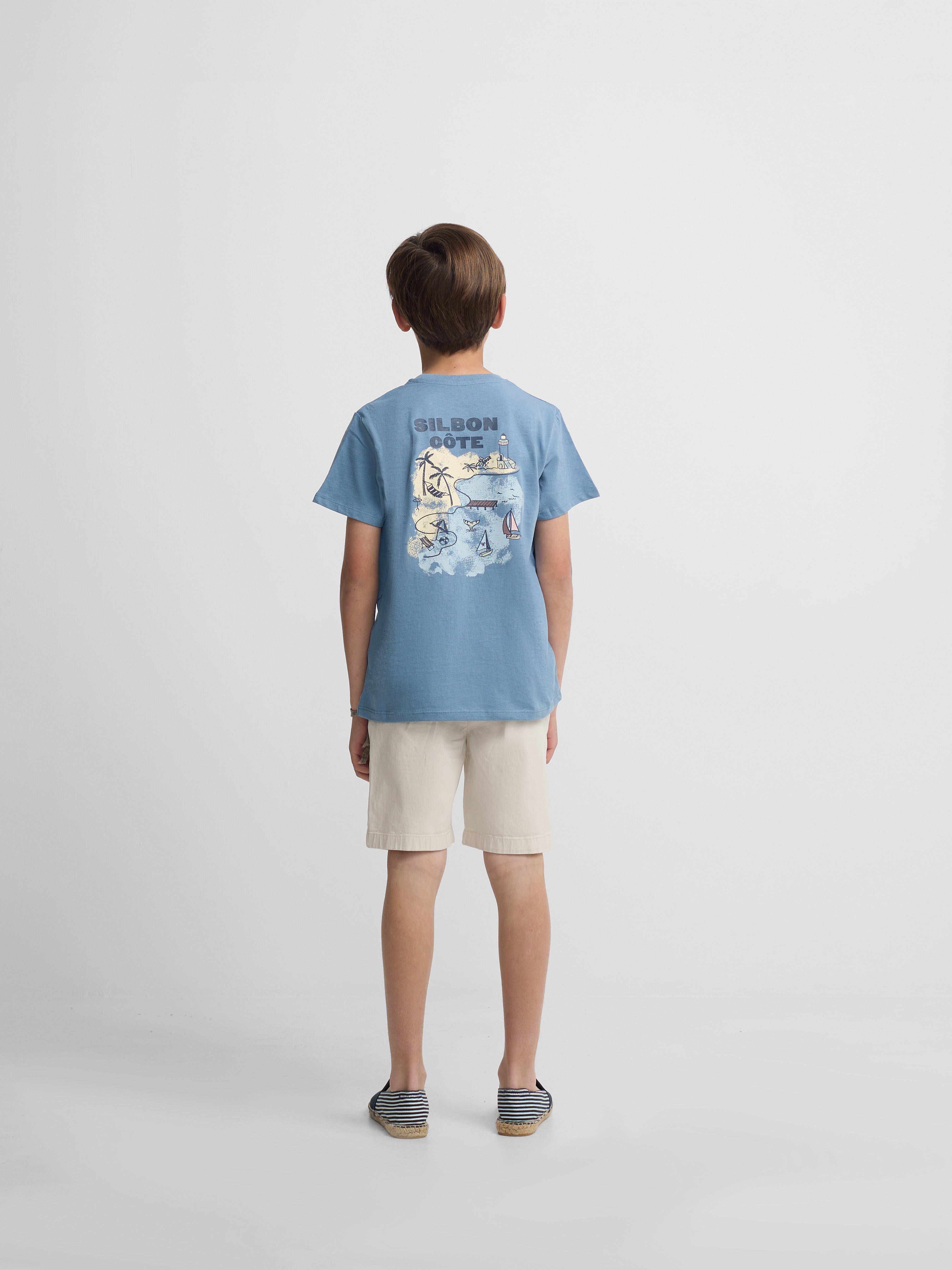 Camiseta kids cote azul