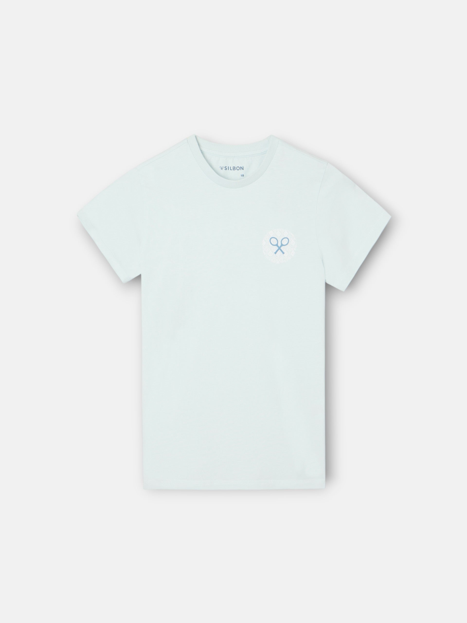 Camiseta kids raqueta etnica azul claro