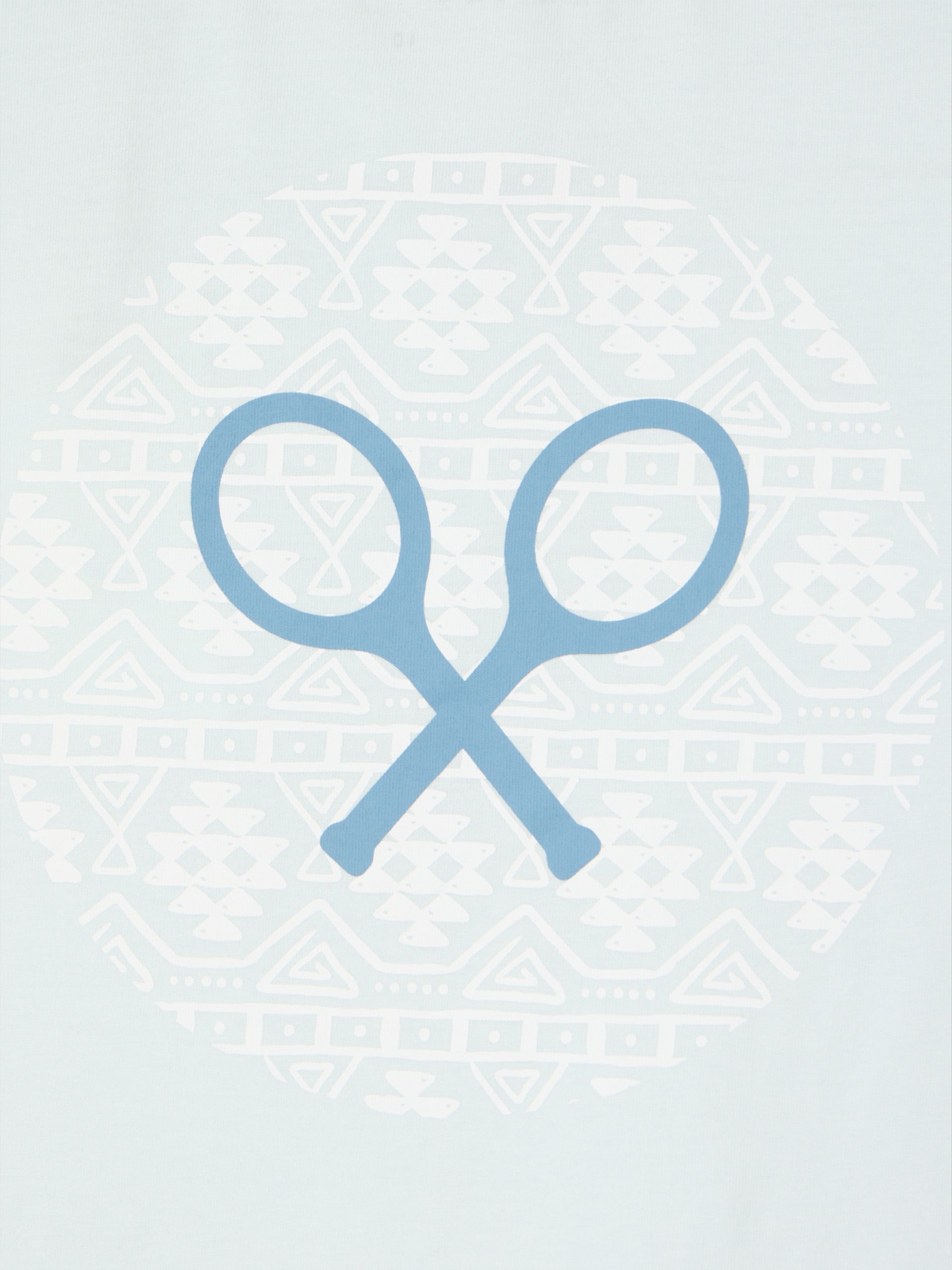 Kids' T-shirt ethnic racket light blue