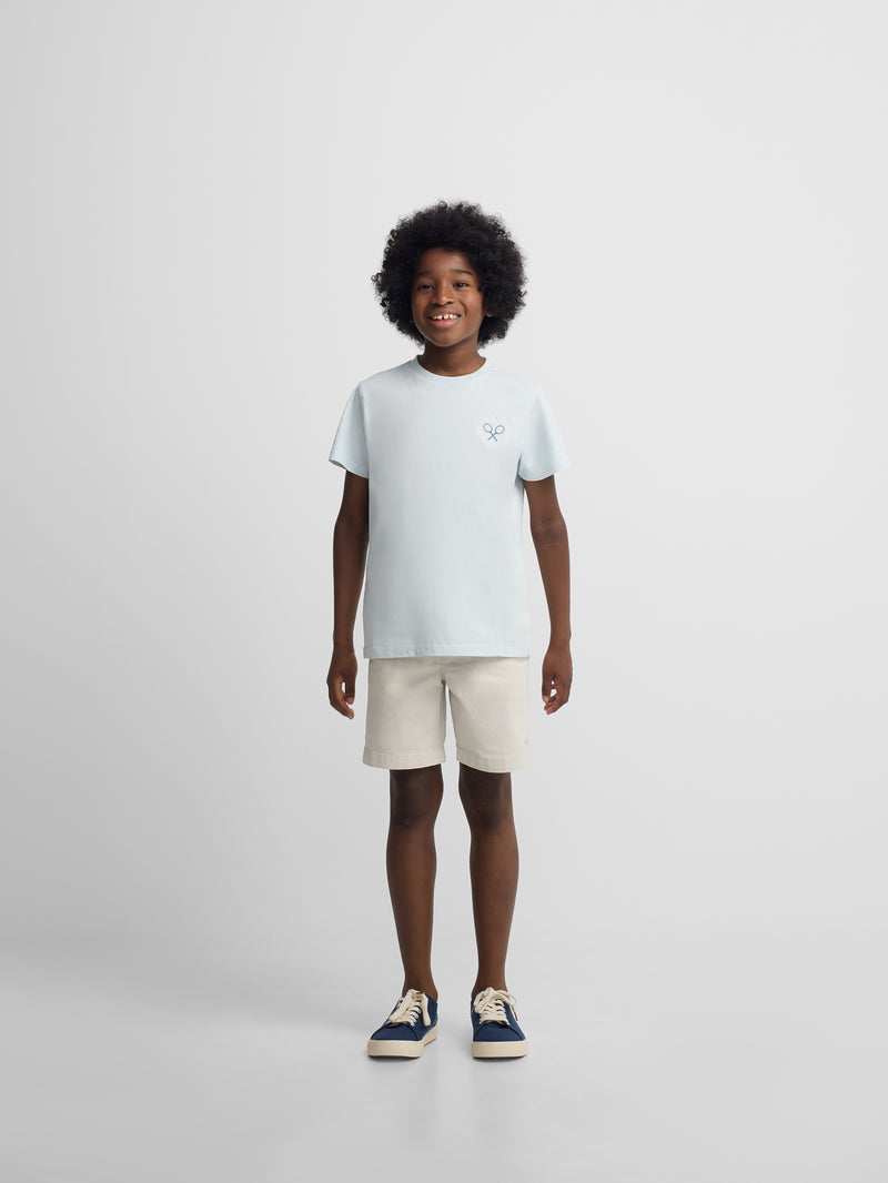 Camiseta kids raqueta etnica azul claro