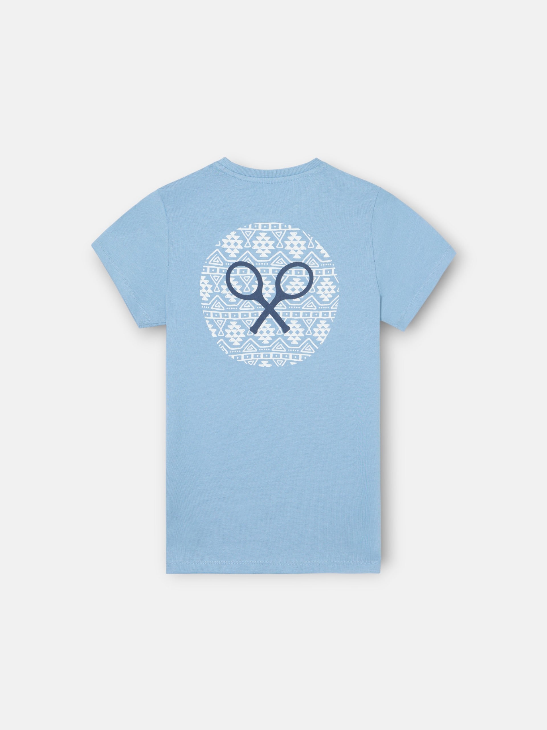 Kids' T-shirt ethnic racket navy blue
