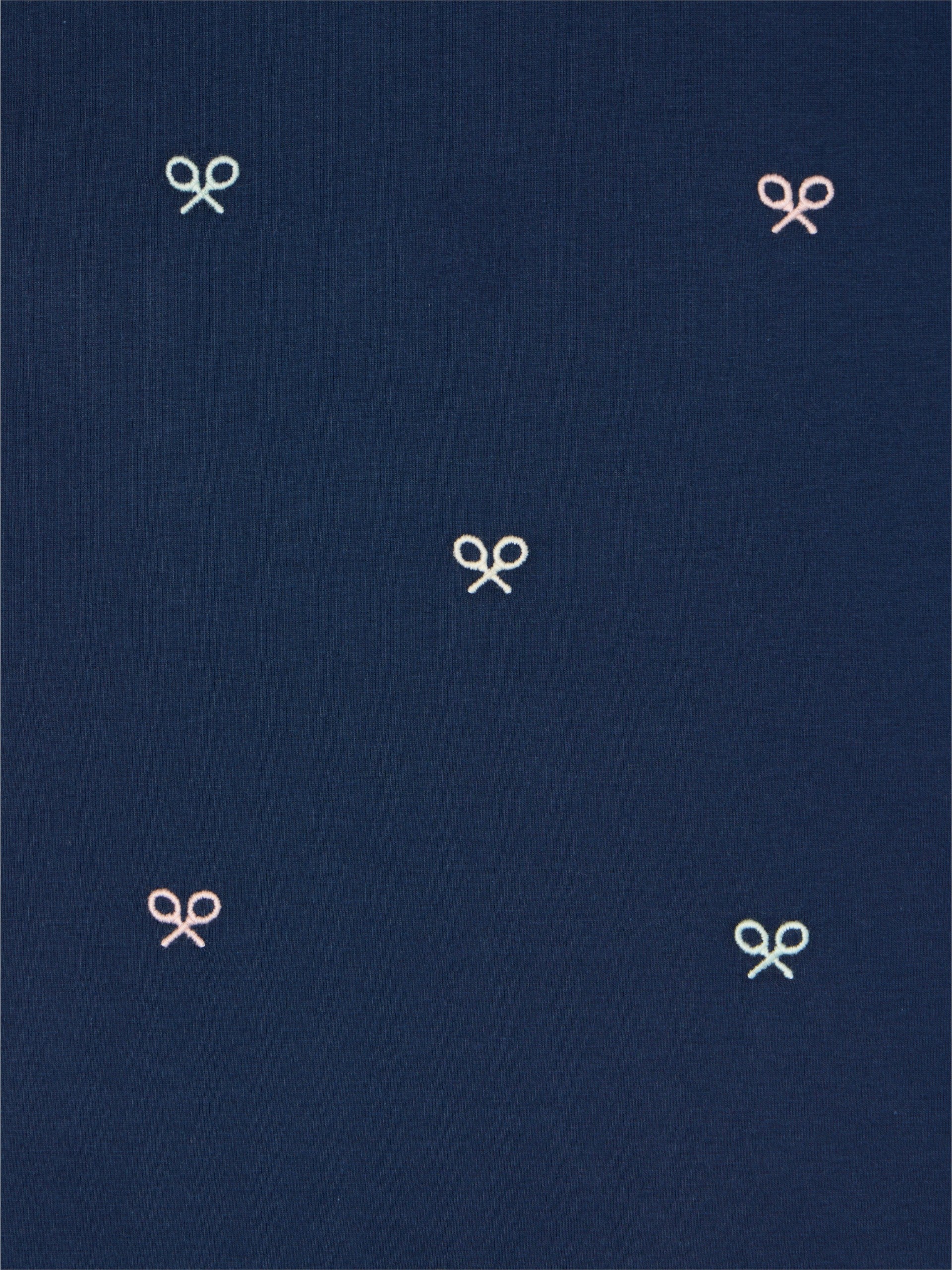 Kids' multi-racket t-shirt navy blue