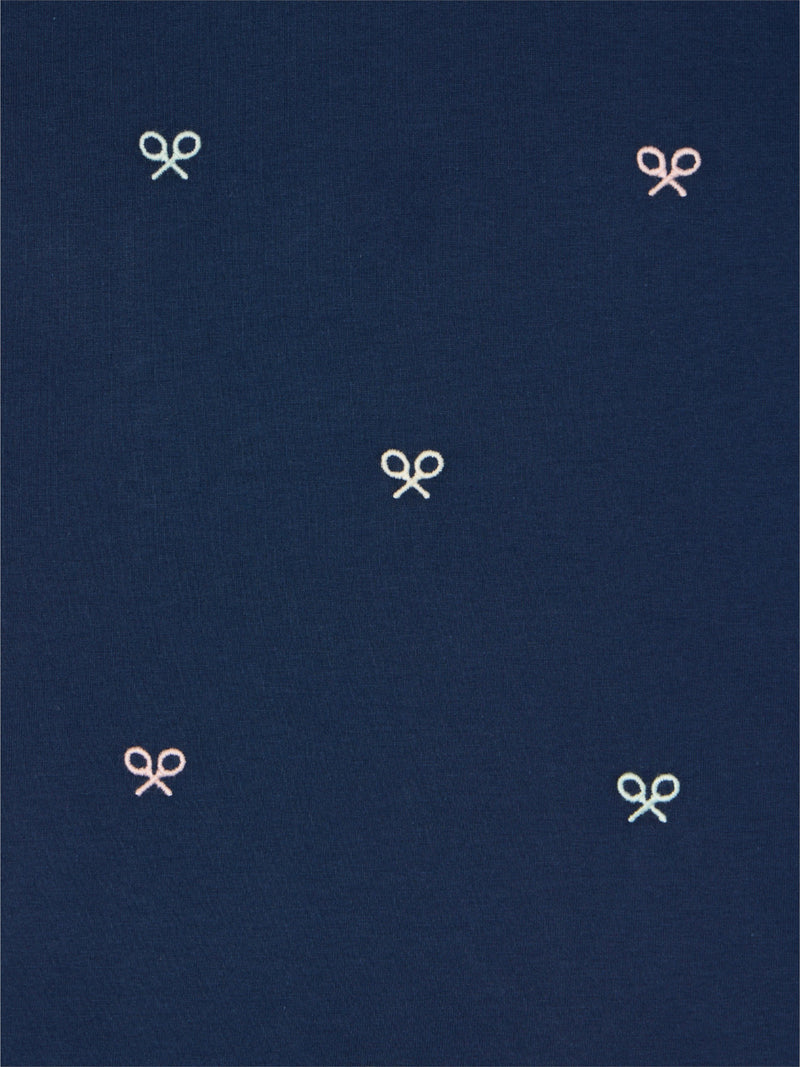 Kids multiracket t-shirt in navy blue colors