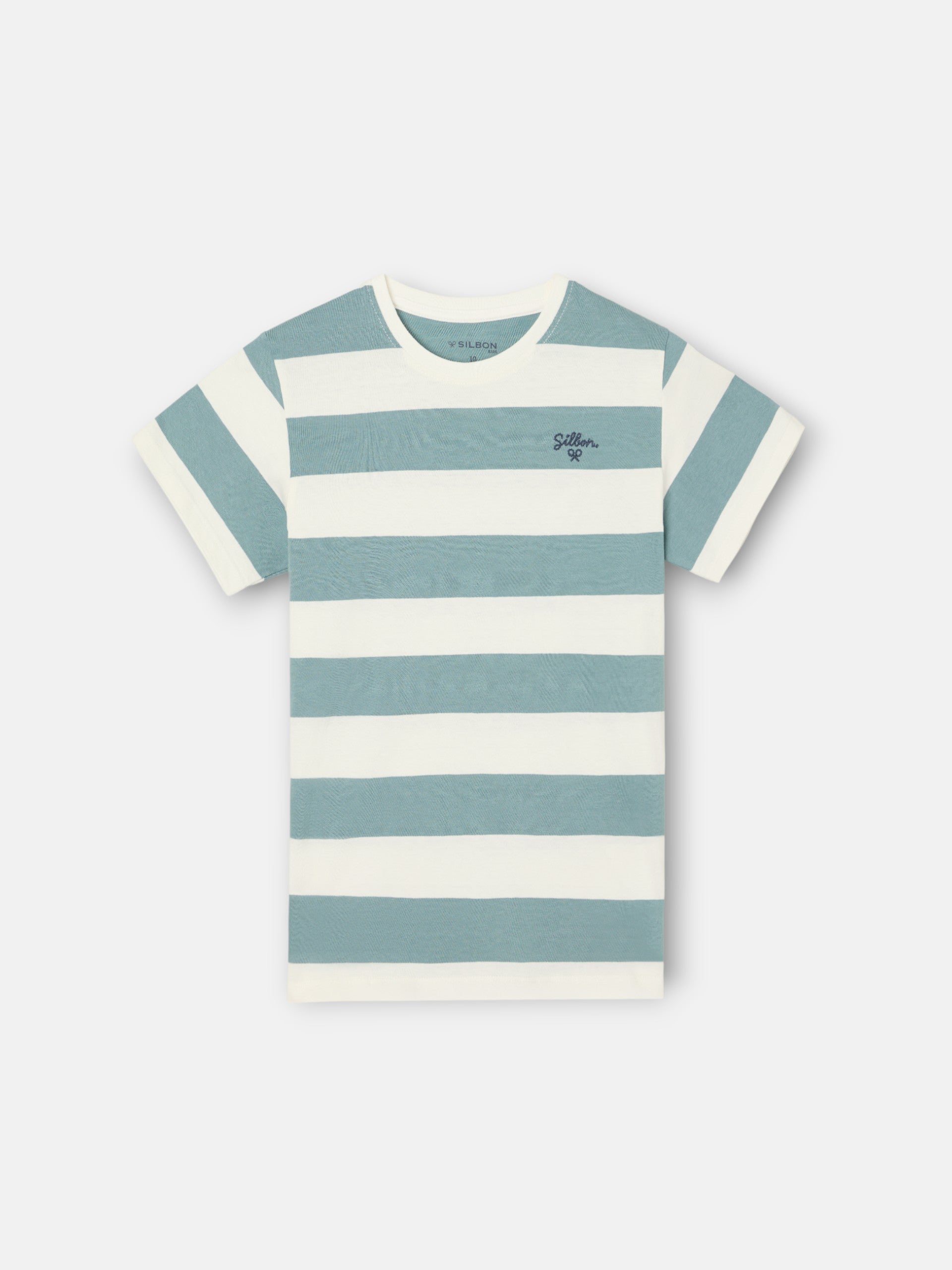 Kids' vintage green striped t-shirt