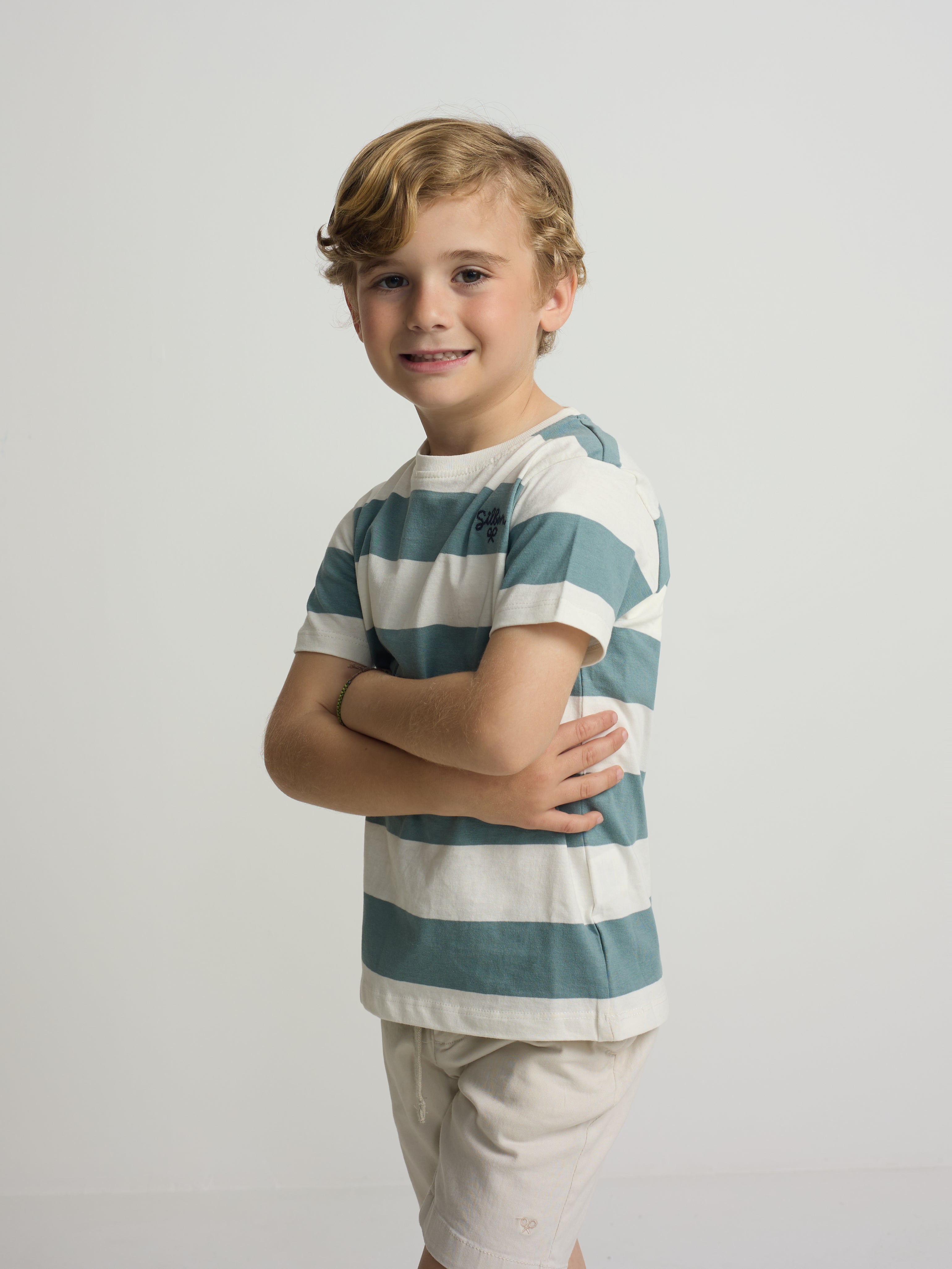 Camiseta kids raya vintage verde