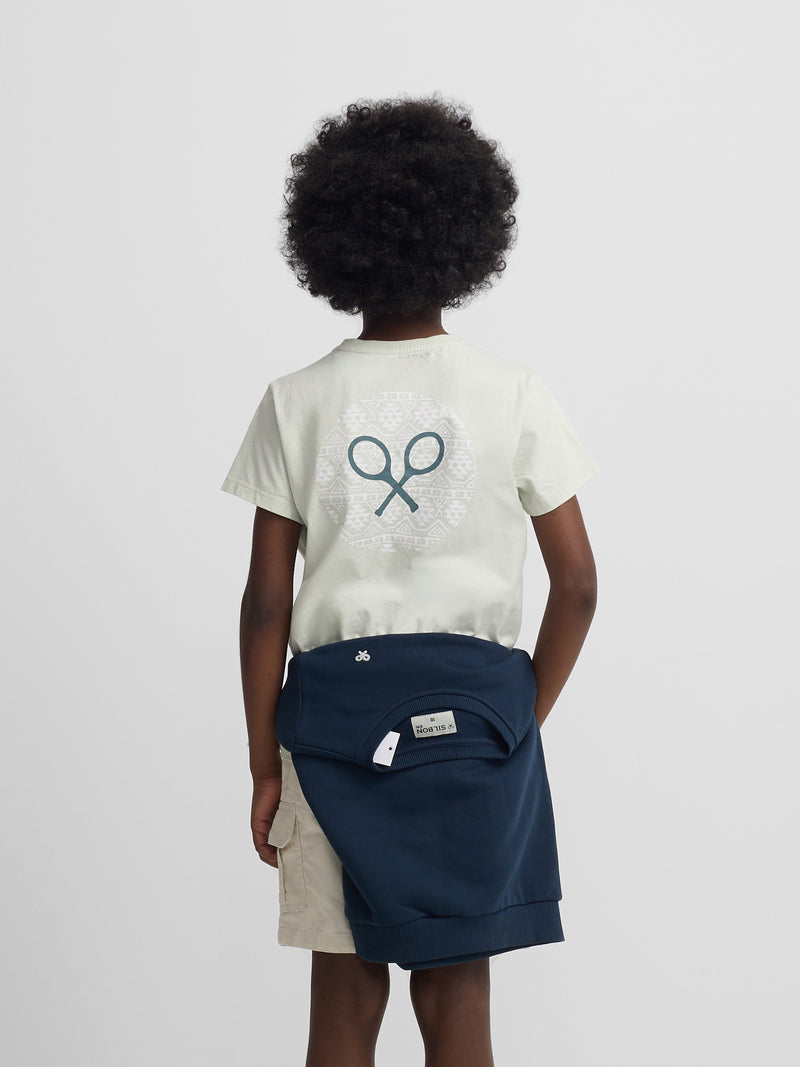 Kids ethnic racket green t-shirt