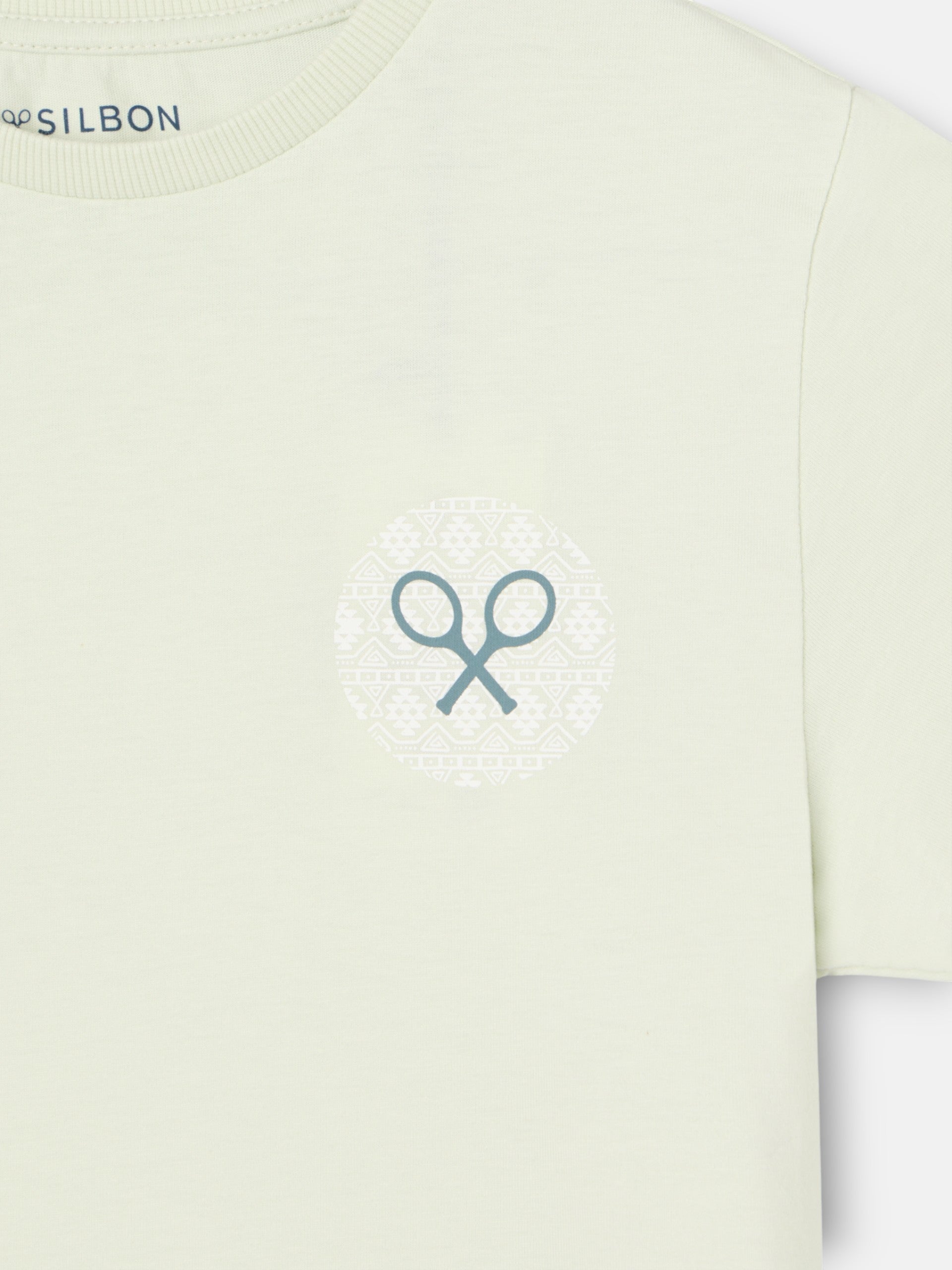 T-shirt kids raquete étnica verde