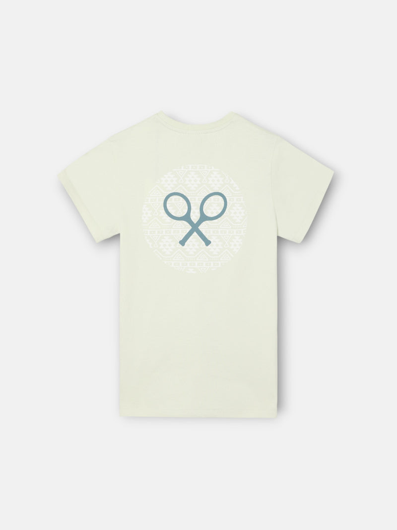 Kids ethnic racket green t-shirt
