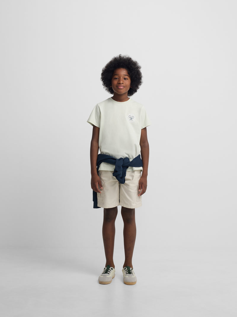 Kids ethnic racket green t-shirt