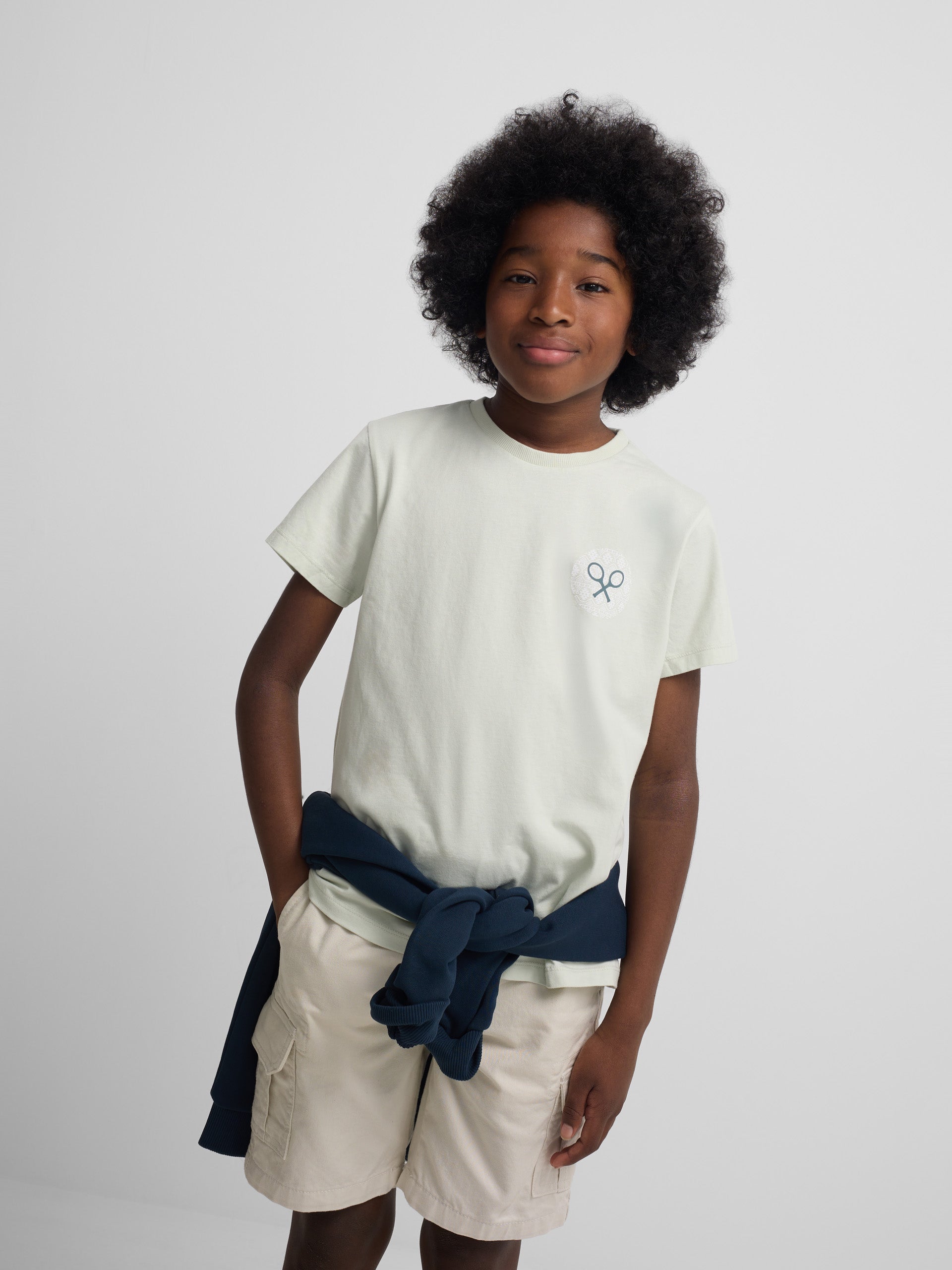 Camiseta kids raqueta etnica verde