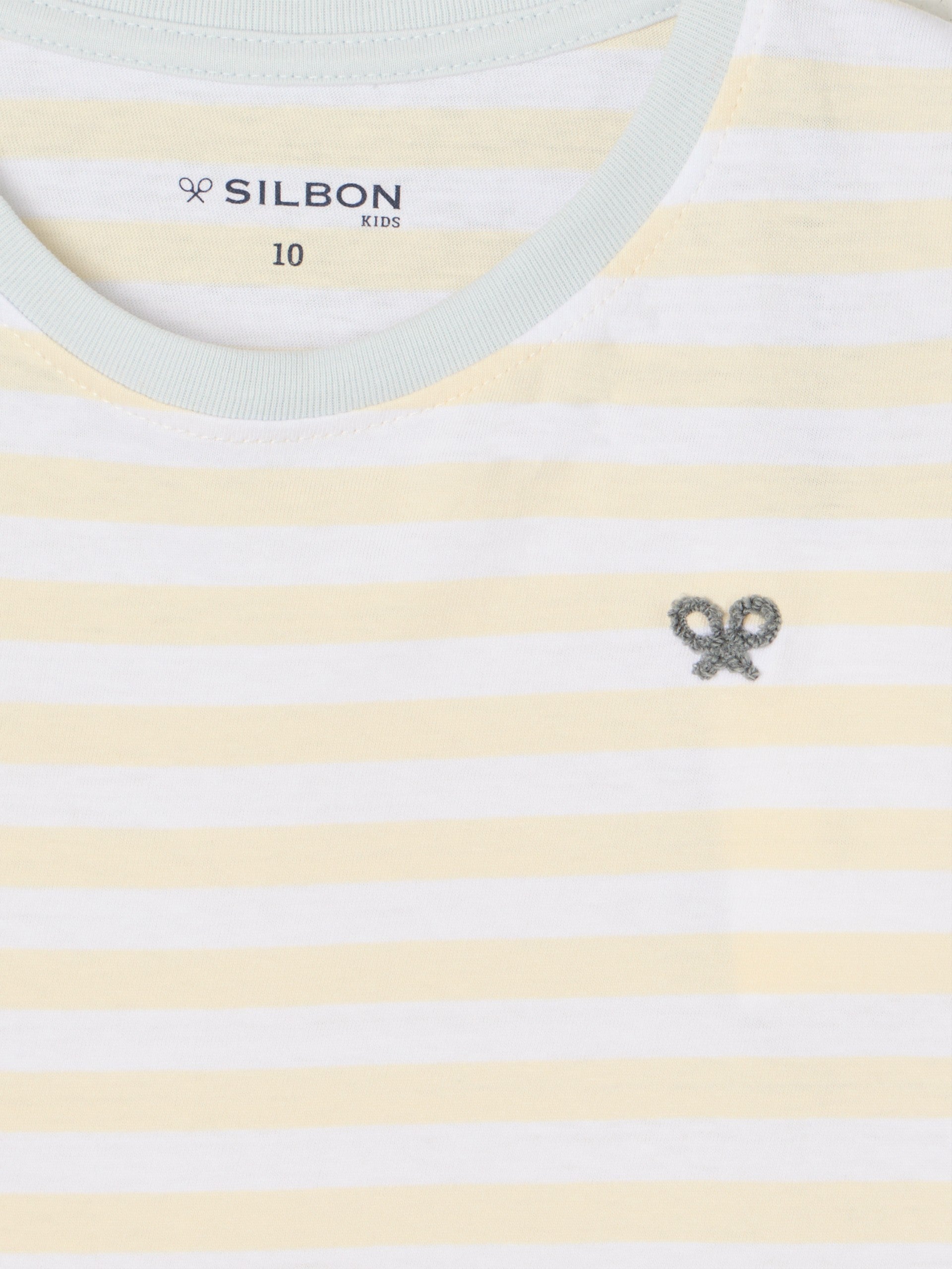 Camiseta kids ribete rayas finas amarillo