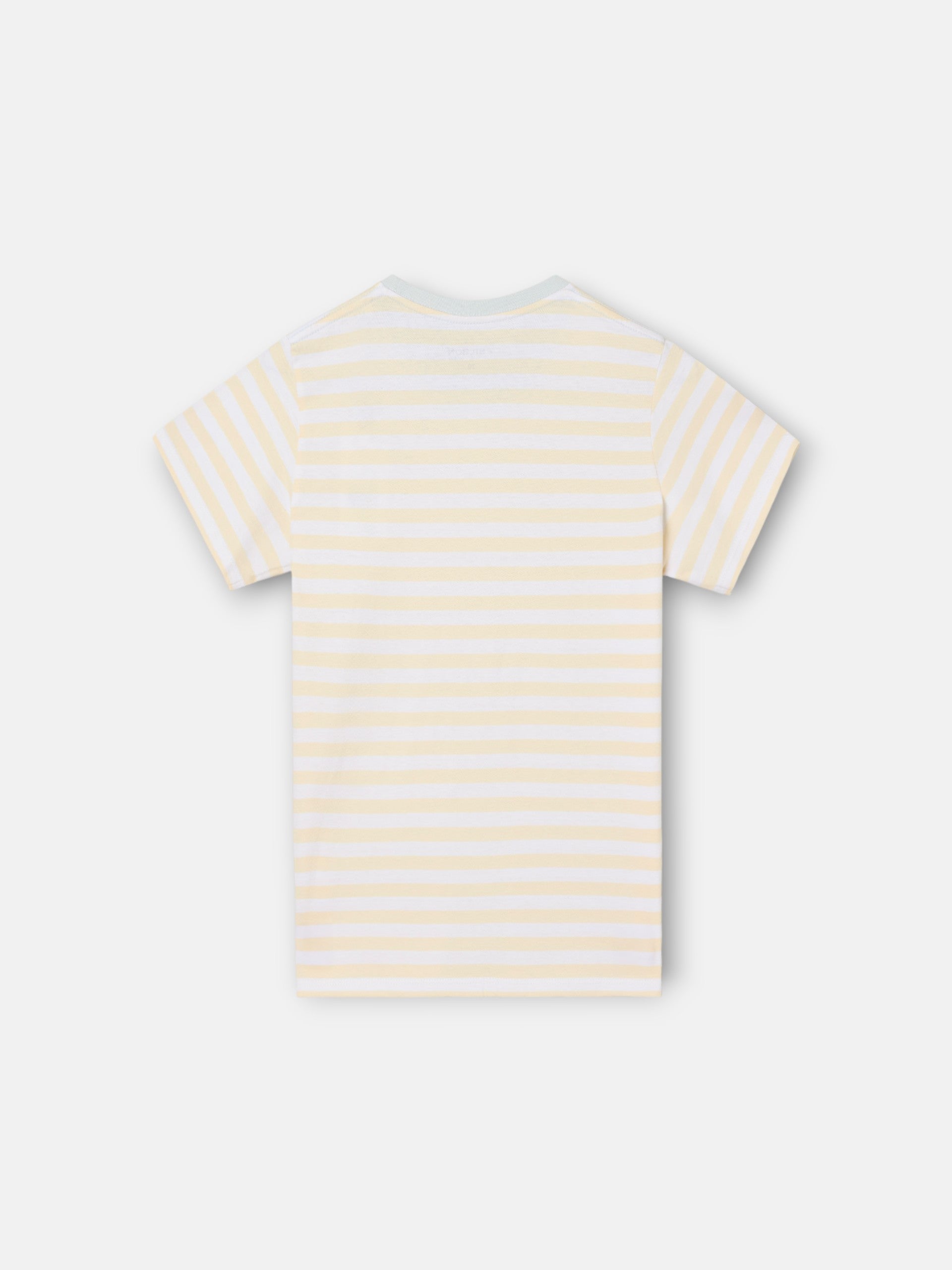 Camiseta kids ribete rayas finas amarillo