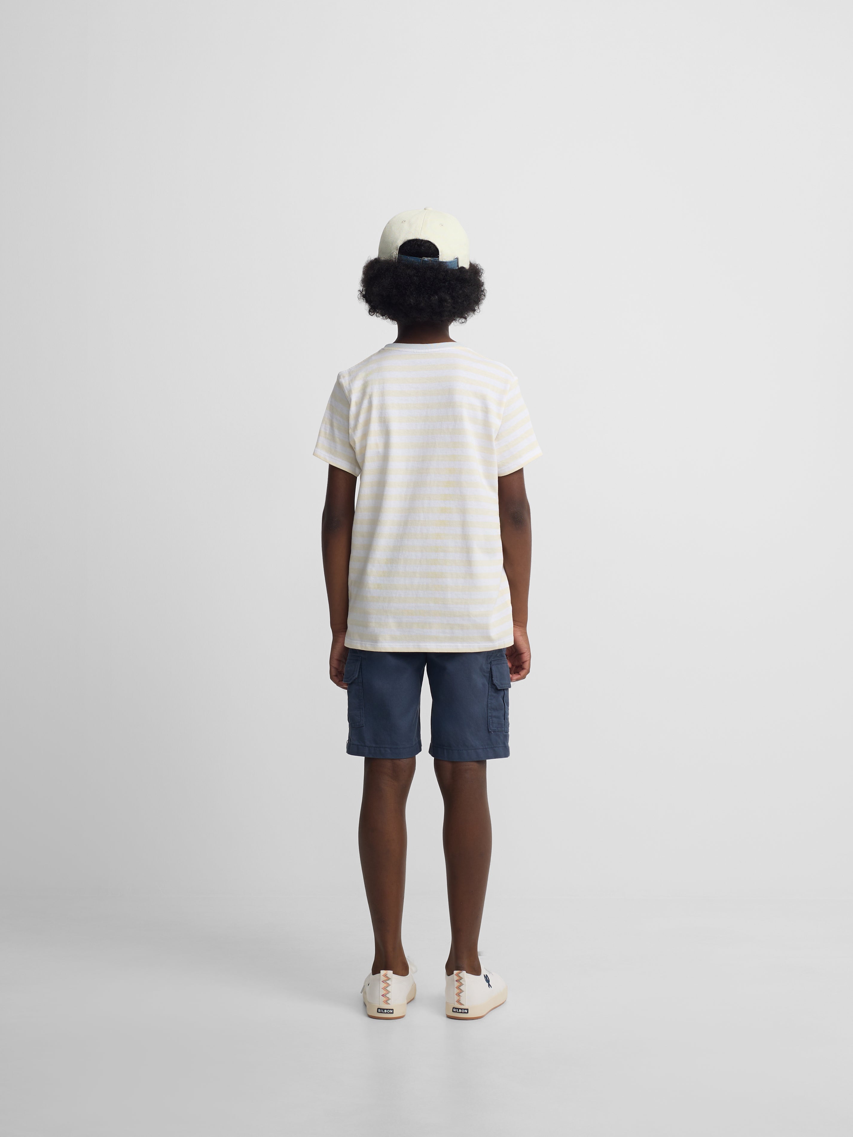 Camiseta kids ribete rayas finas amarillo