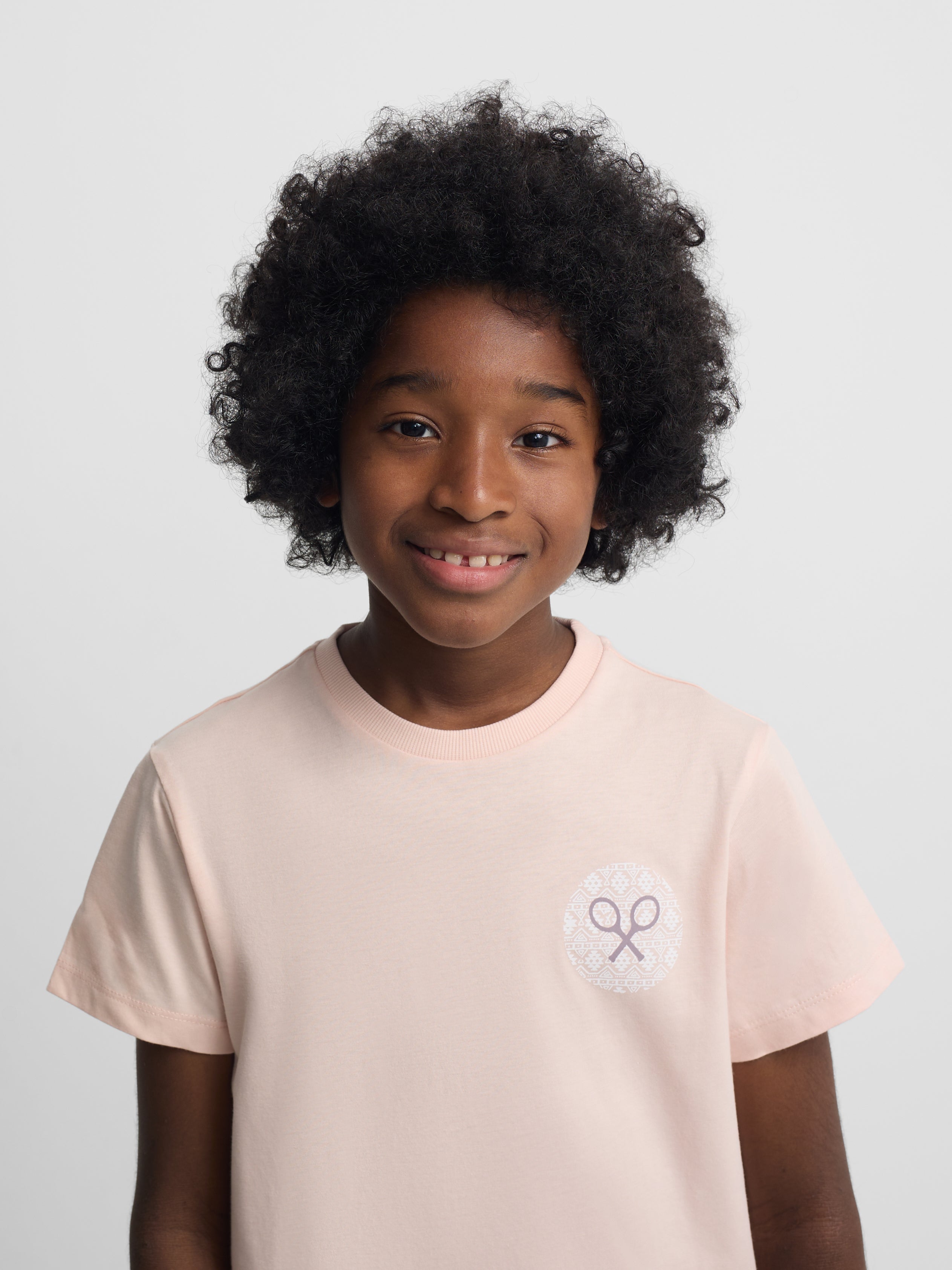 T-shirt kids raquete étnica coral