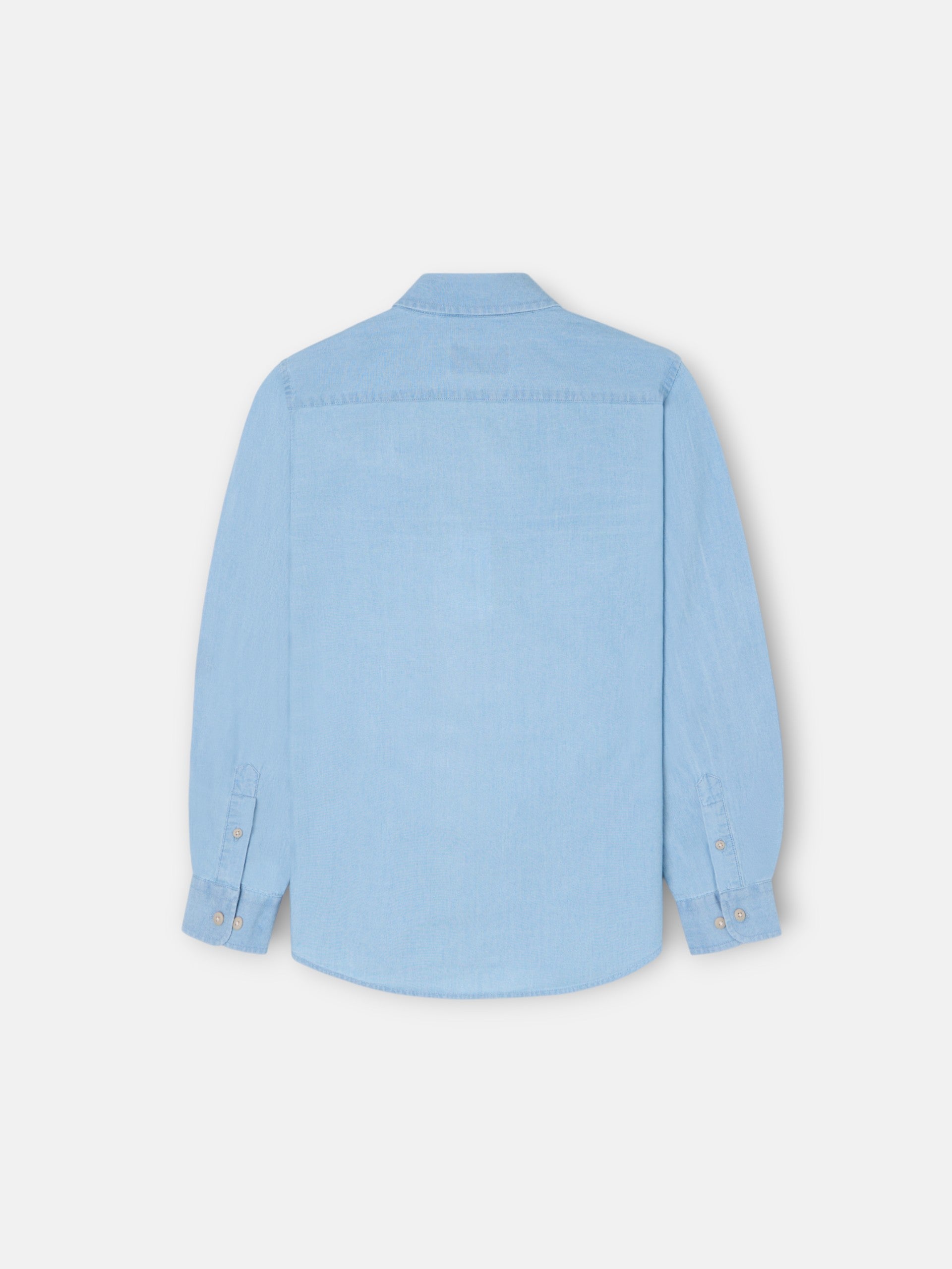 chemise de sport enfant en denim bleu clair