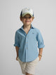 chemise de sport enfant en denim bleu clair