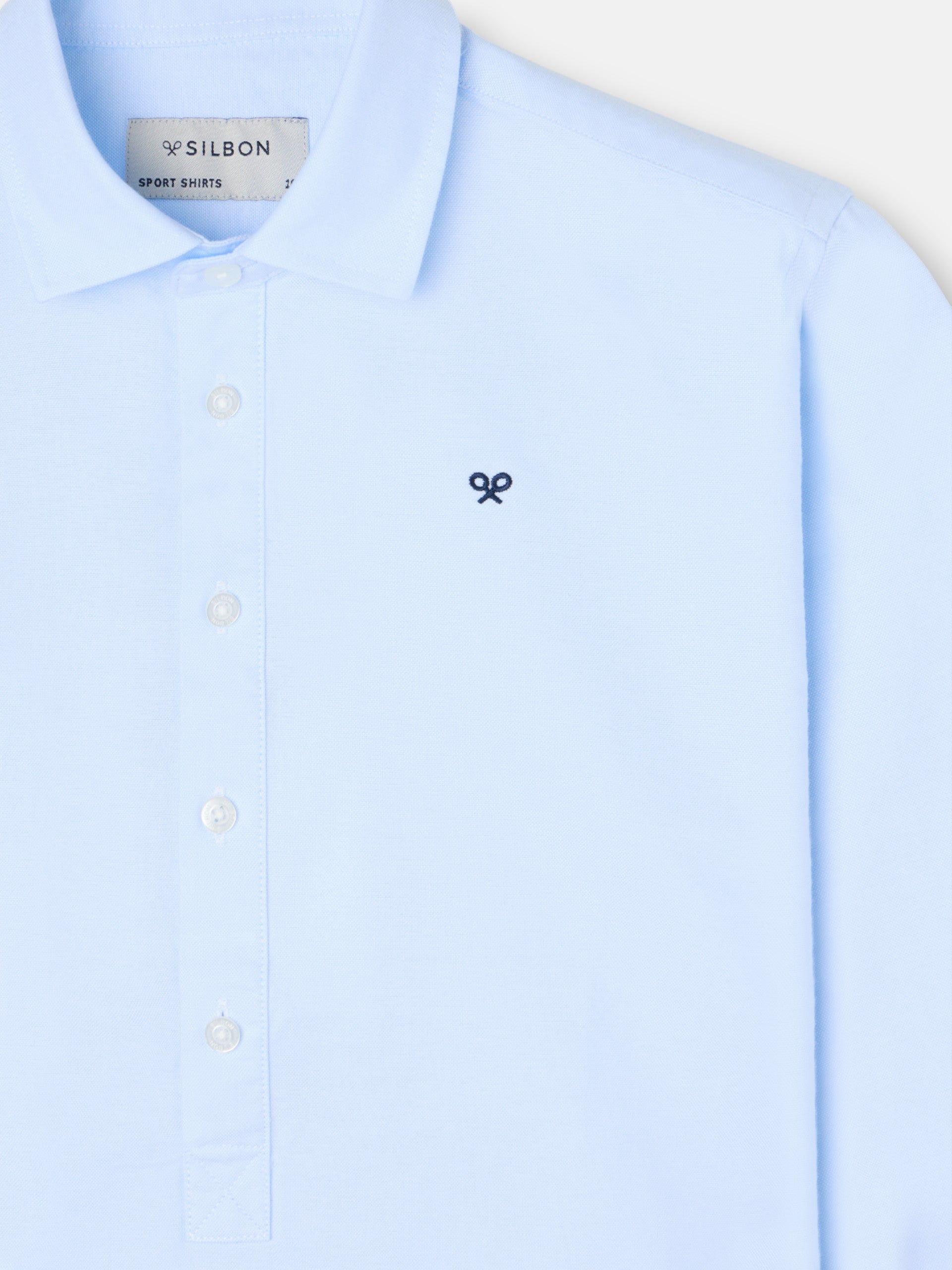 Polera sport kids oxford celeste