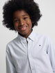Camisa sport kids rayas oxford verde