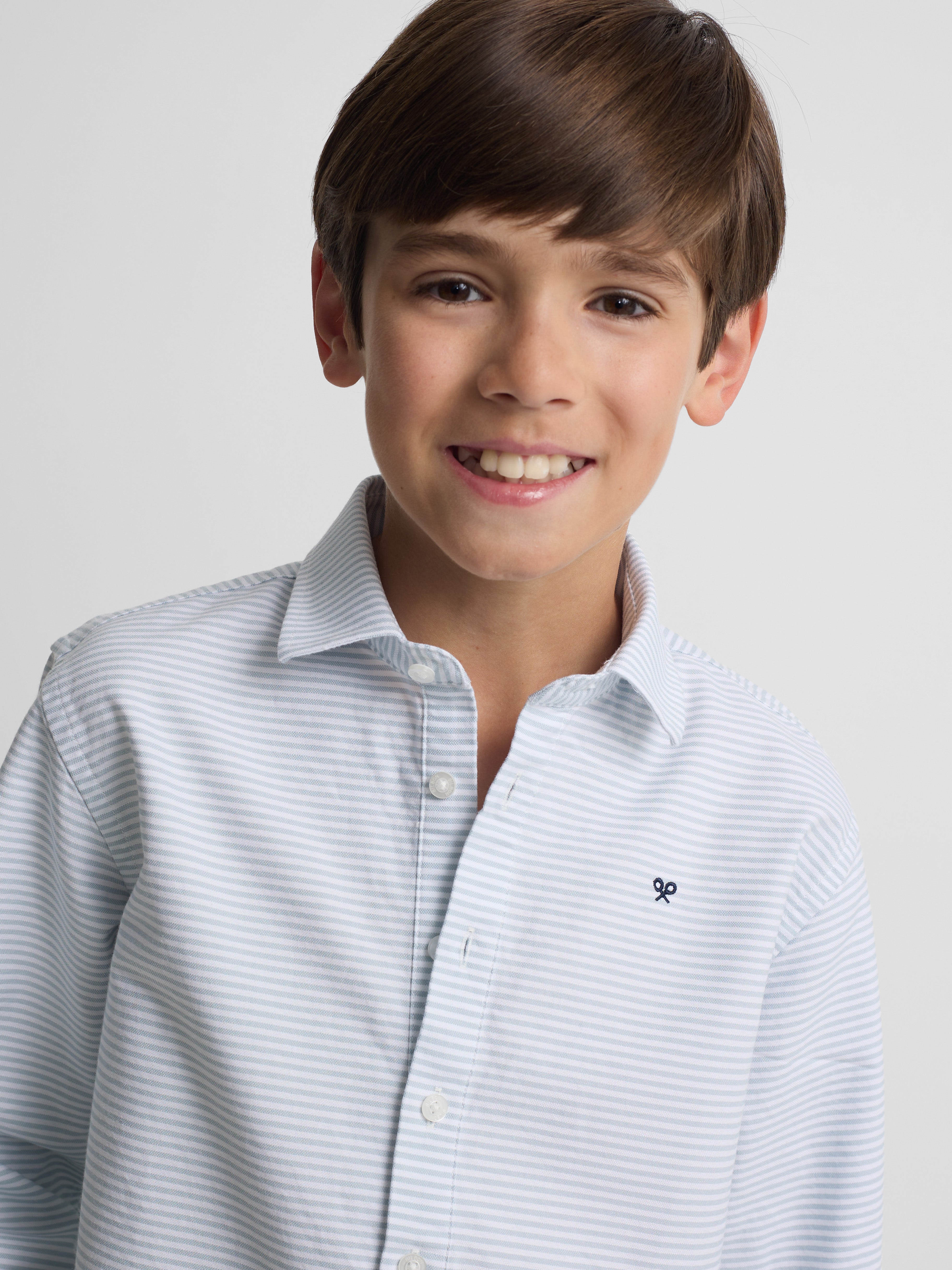 Polera sport kids rayas horizontal verde