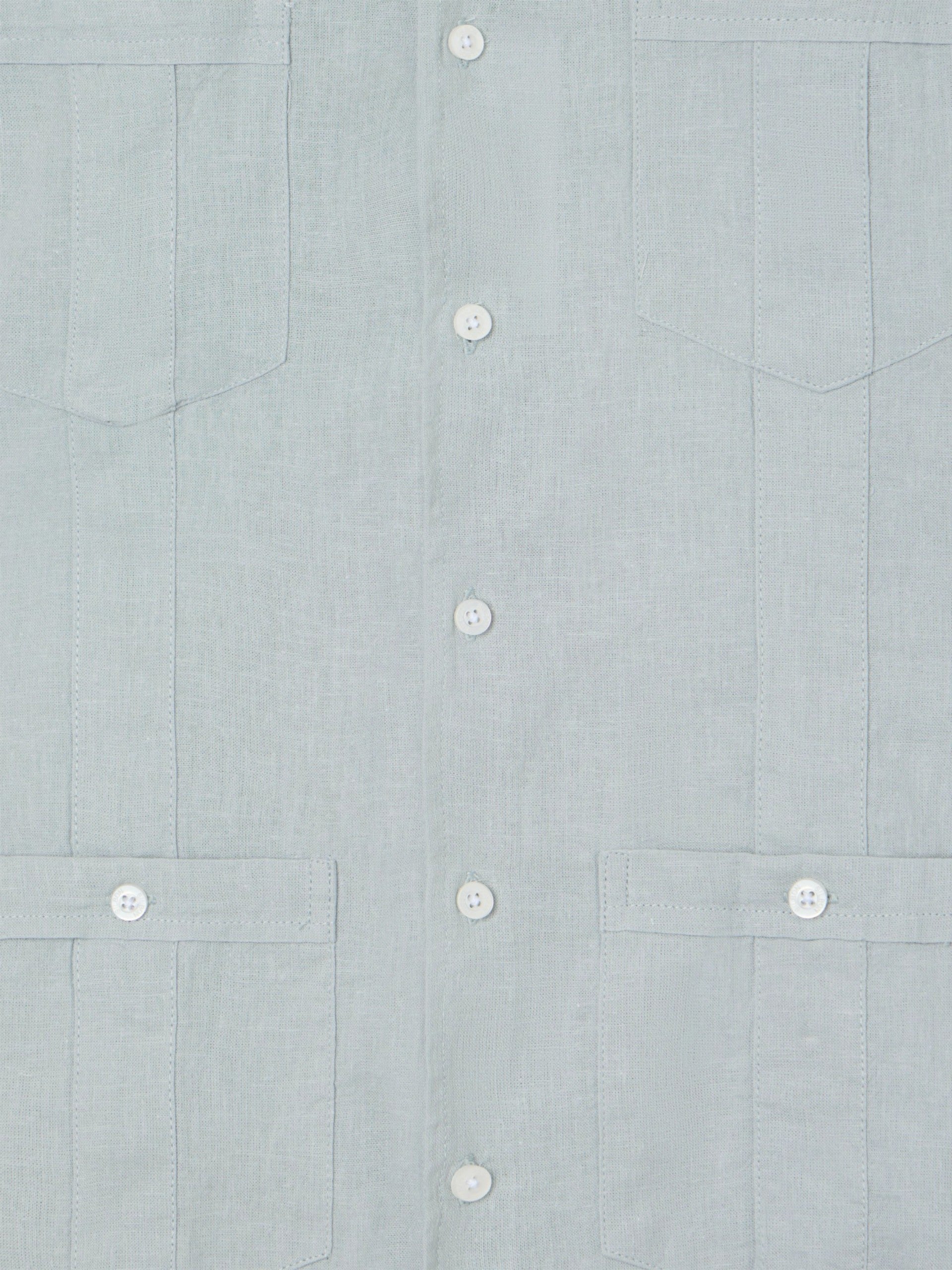 Guayabera sport criança linho verde claro