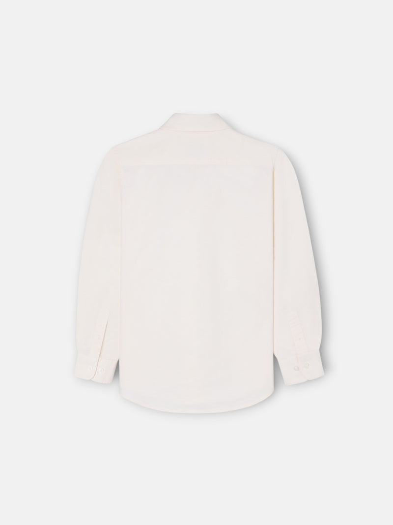 Camisa sport criança oxford amarelo