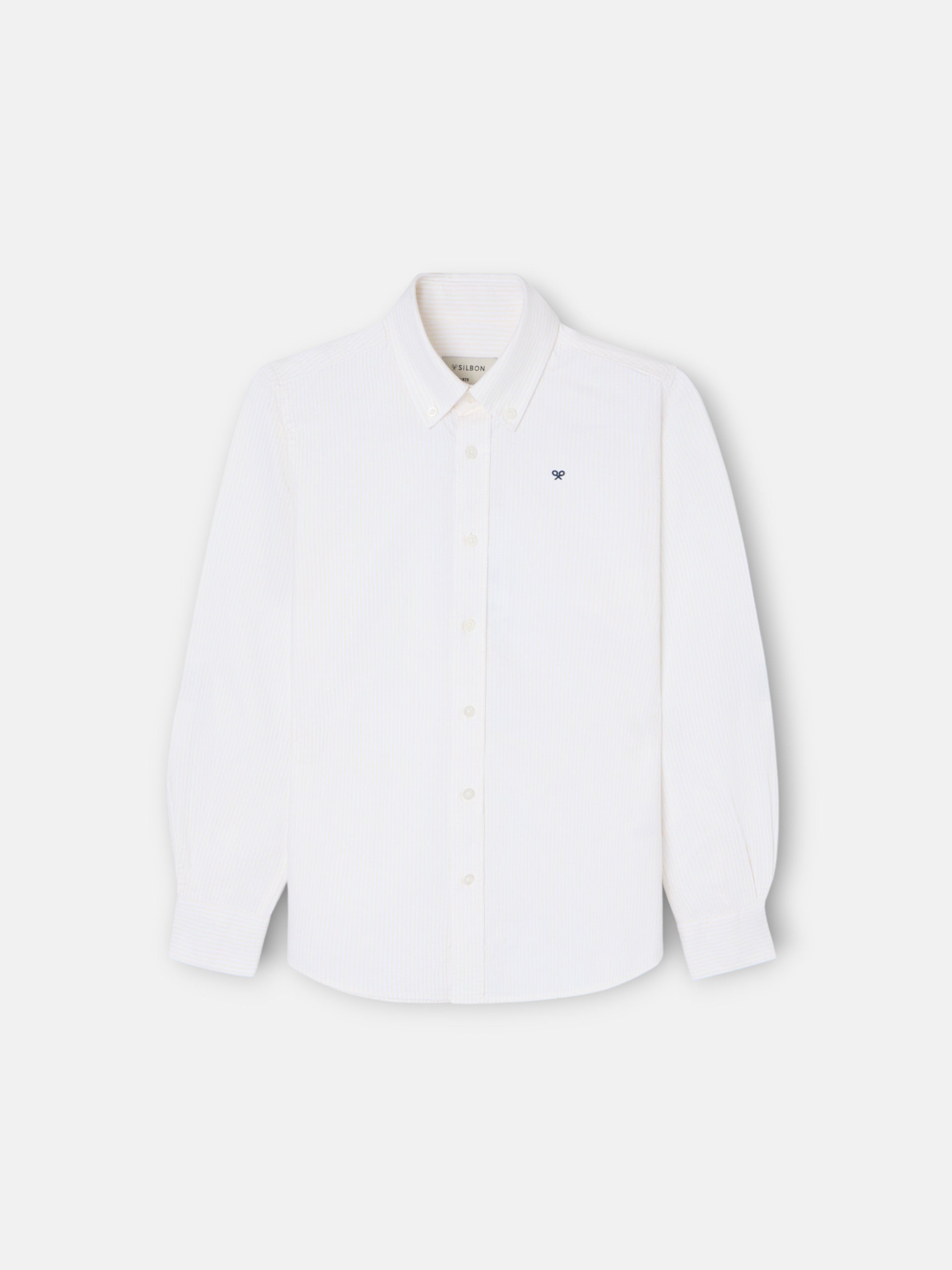 Kids sport shirt striped oxford style yellow