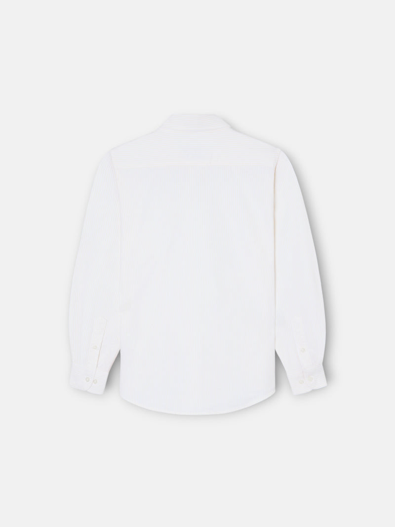 Camisa sport criança riscas oxford amarelo