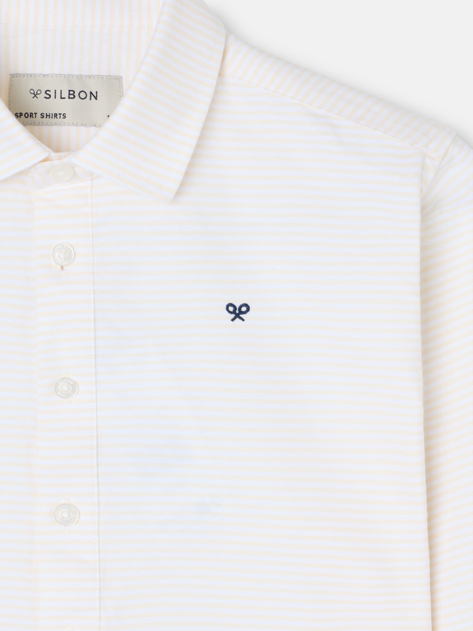 Polera sport kids rayas horizontal amarillo