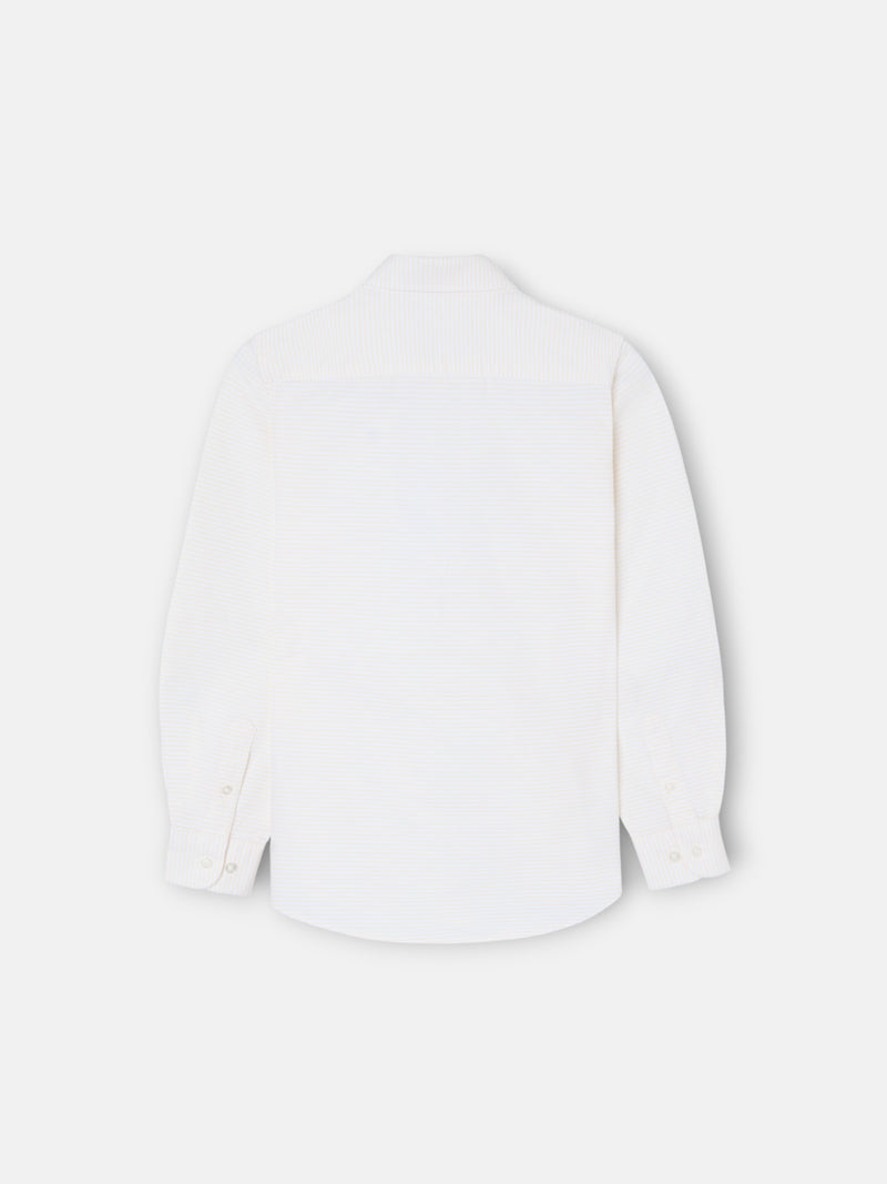 Camisola desportiva criança riscas horizontais amarelas