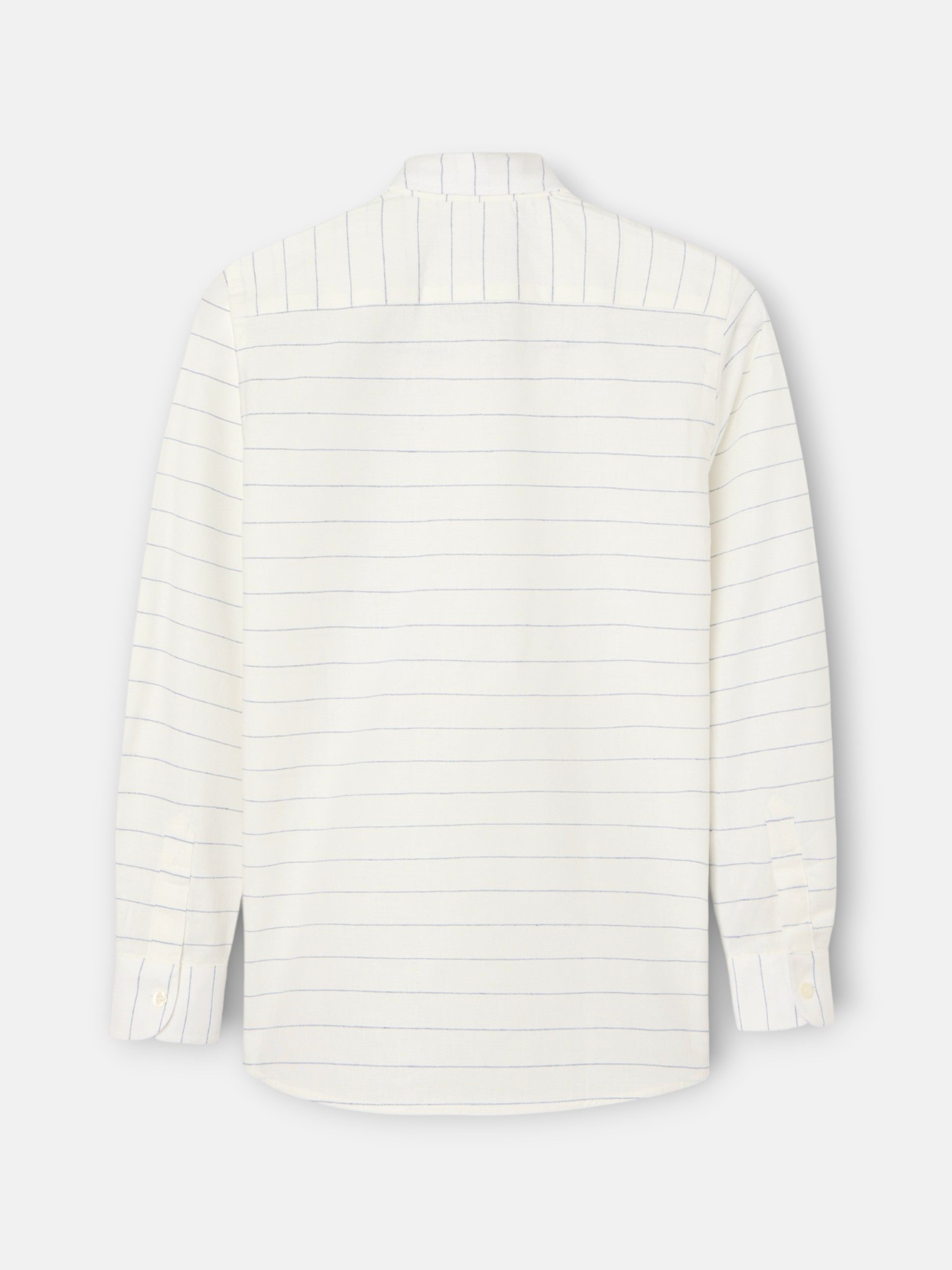 Camisa de criança linho risca fina azul