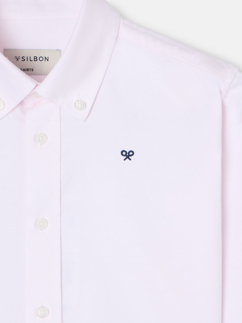 Camisa desportiva para crianças oxford rosa