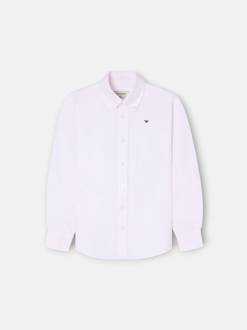 Camisa desportiva para crianças oxford rosa