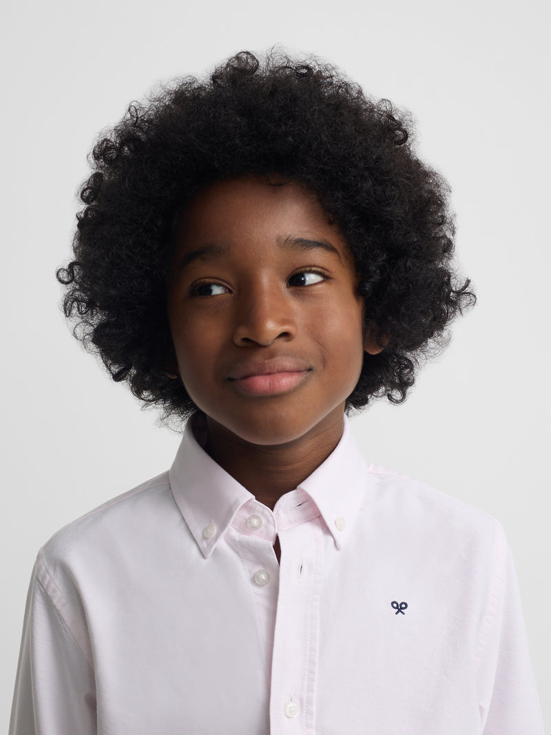 Camisa desportiva para crianças oxford rosa