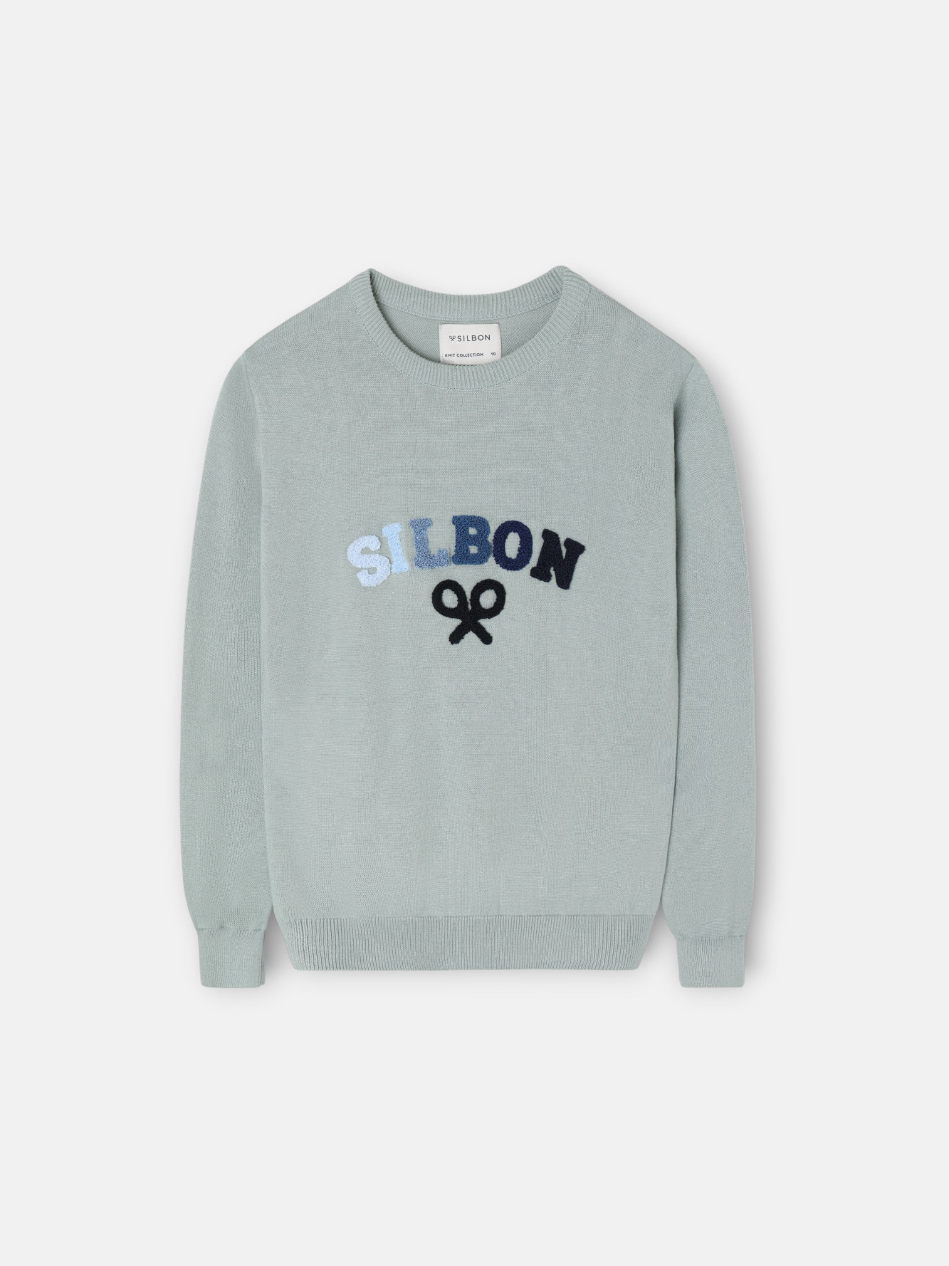 Camisola infantil letras coloridas verde