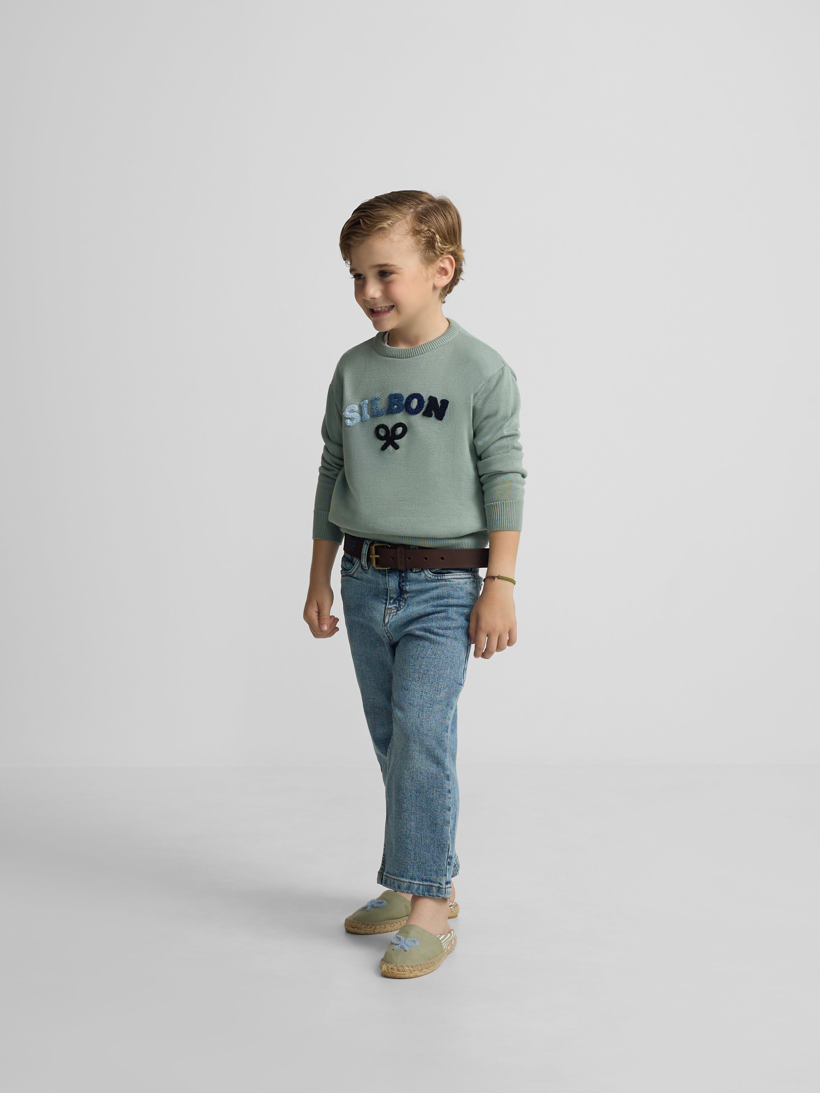 Jersey kids letras colores verde