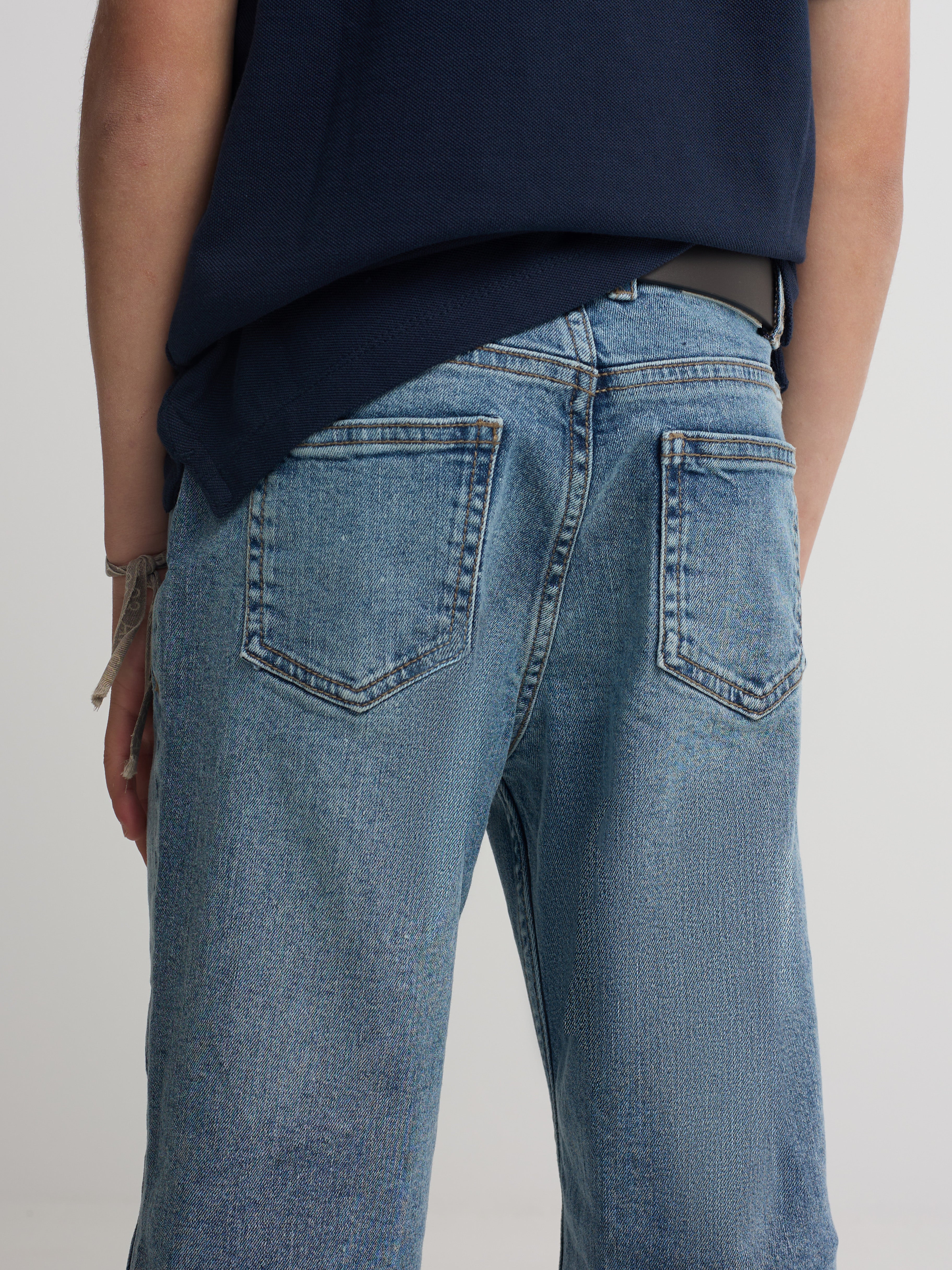 pantalon de sport en denim bleu pour enfants