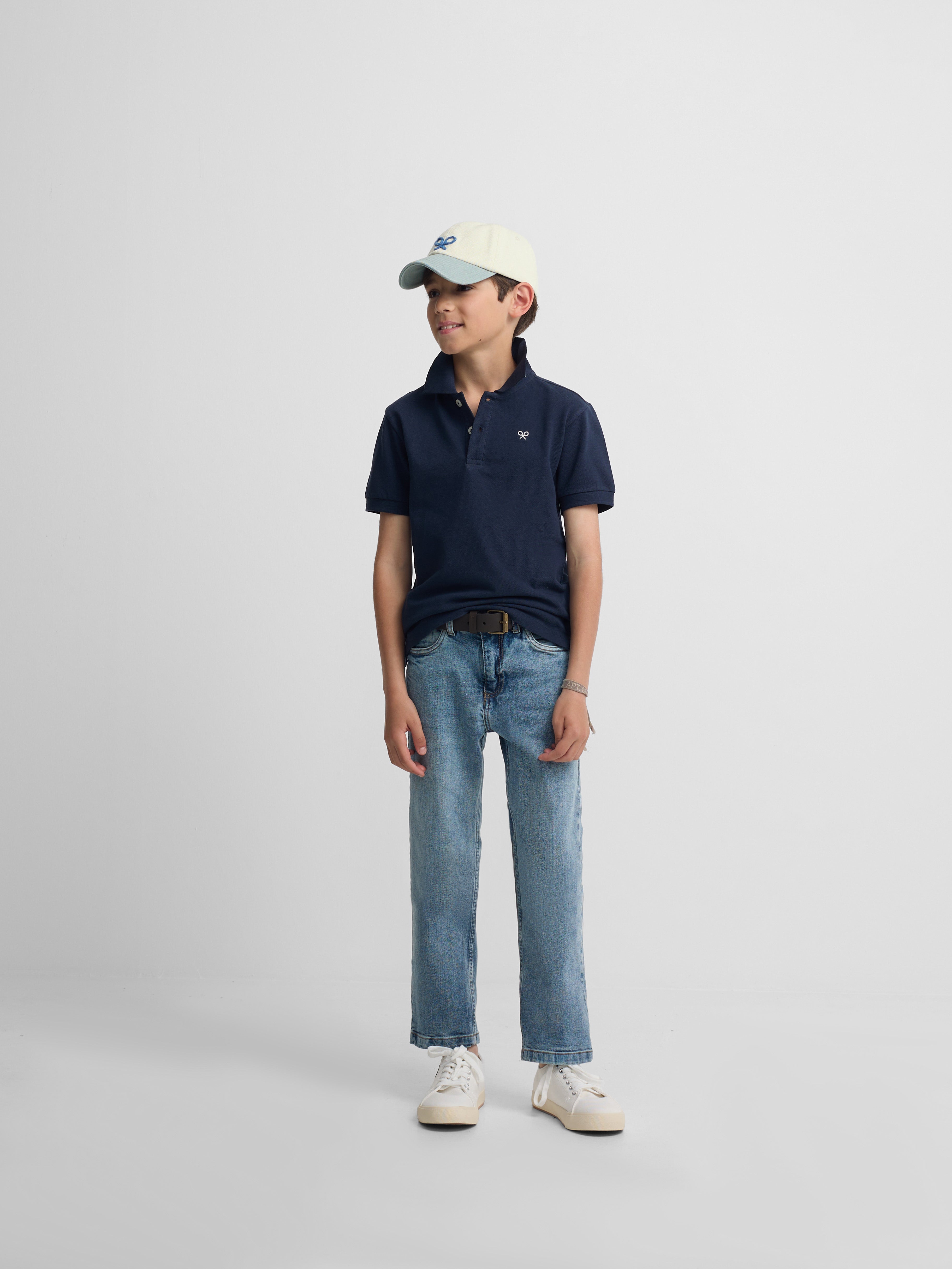 pantalon de sport en denim bleu pour enfants
