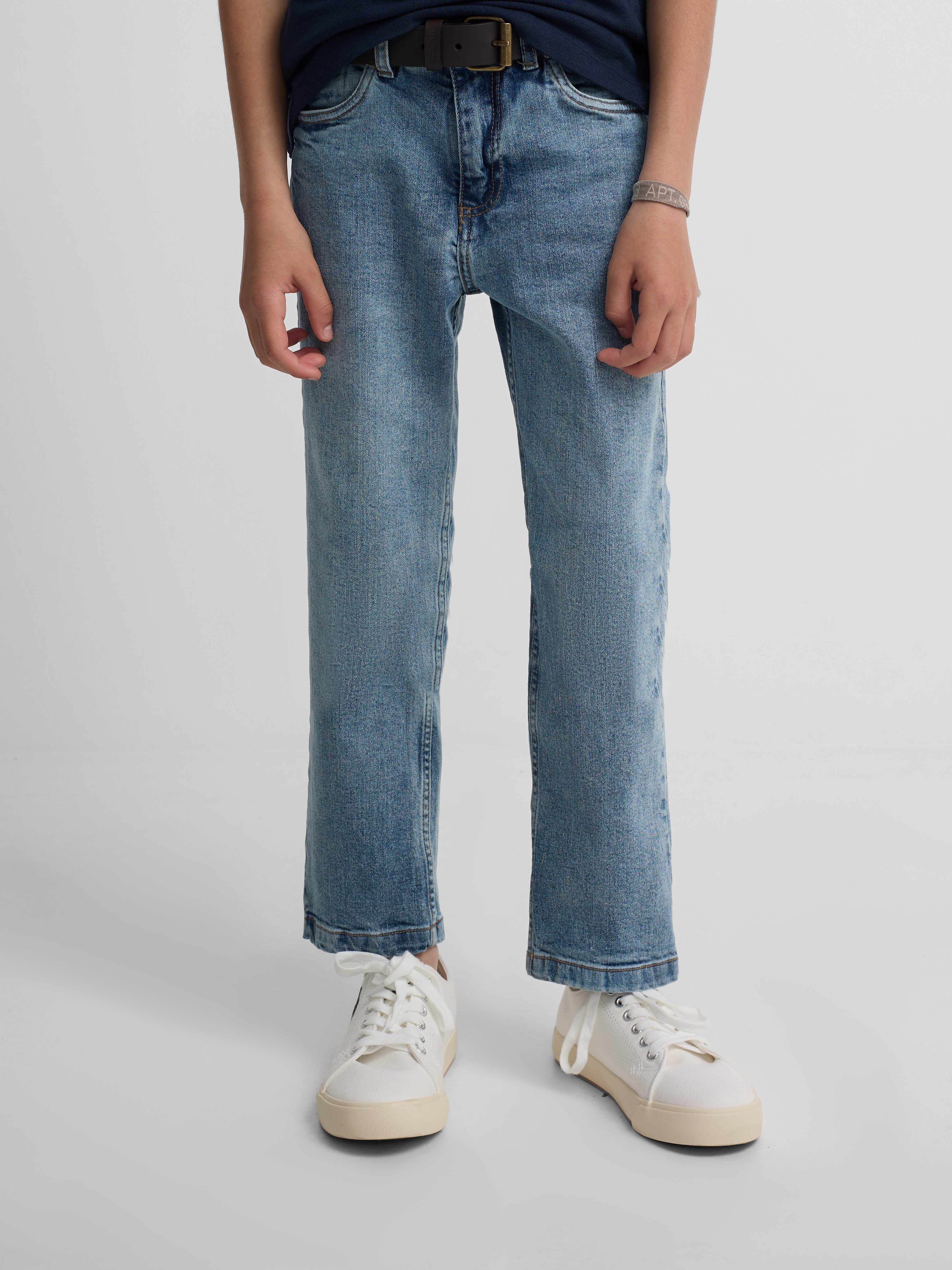 pantalon de sport en denim bleu pour enfants