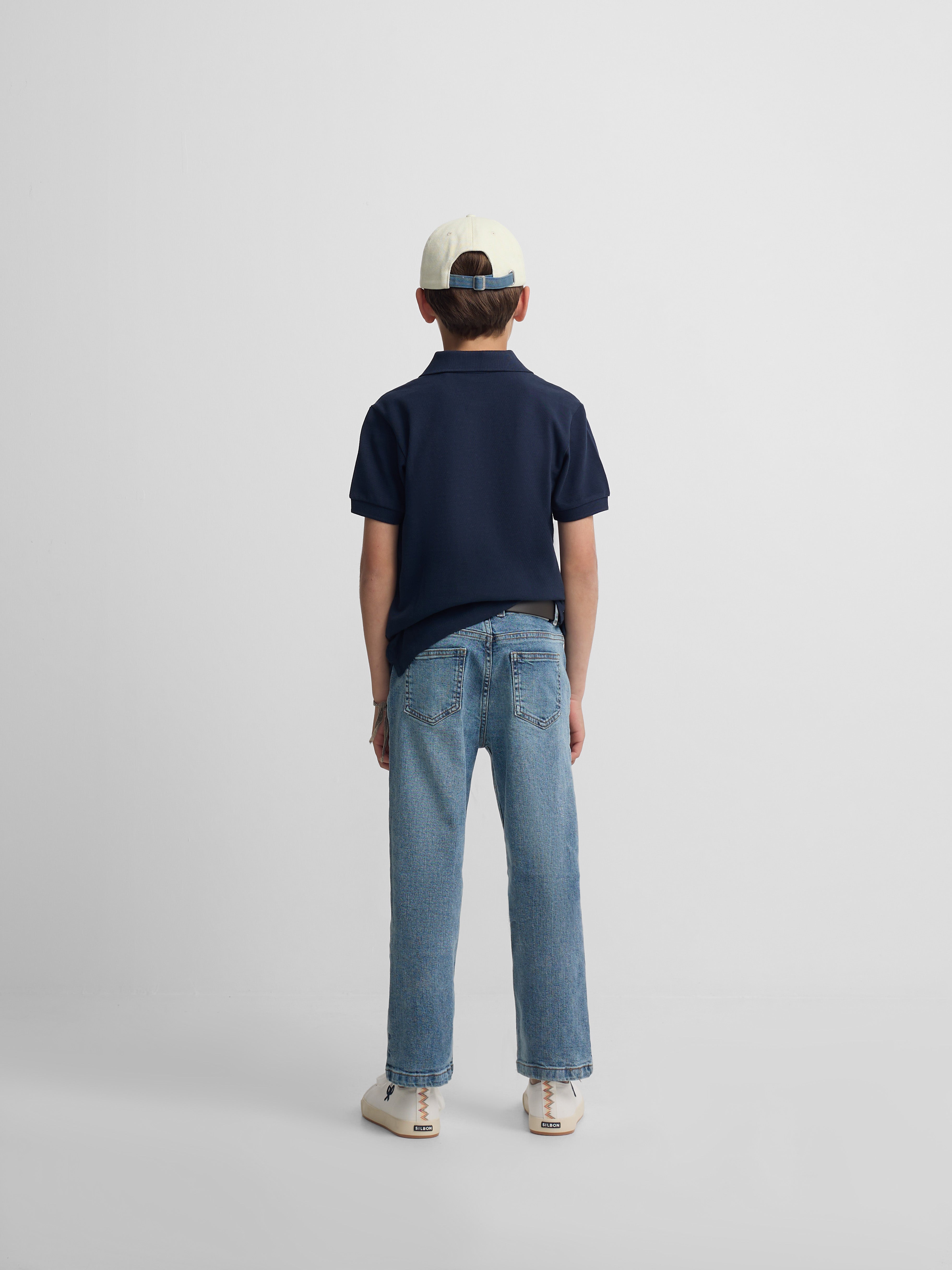 pantalon de sport en denim bleu pour enfants