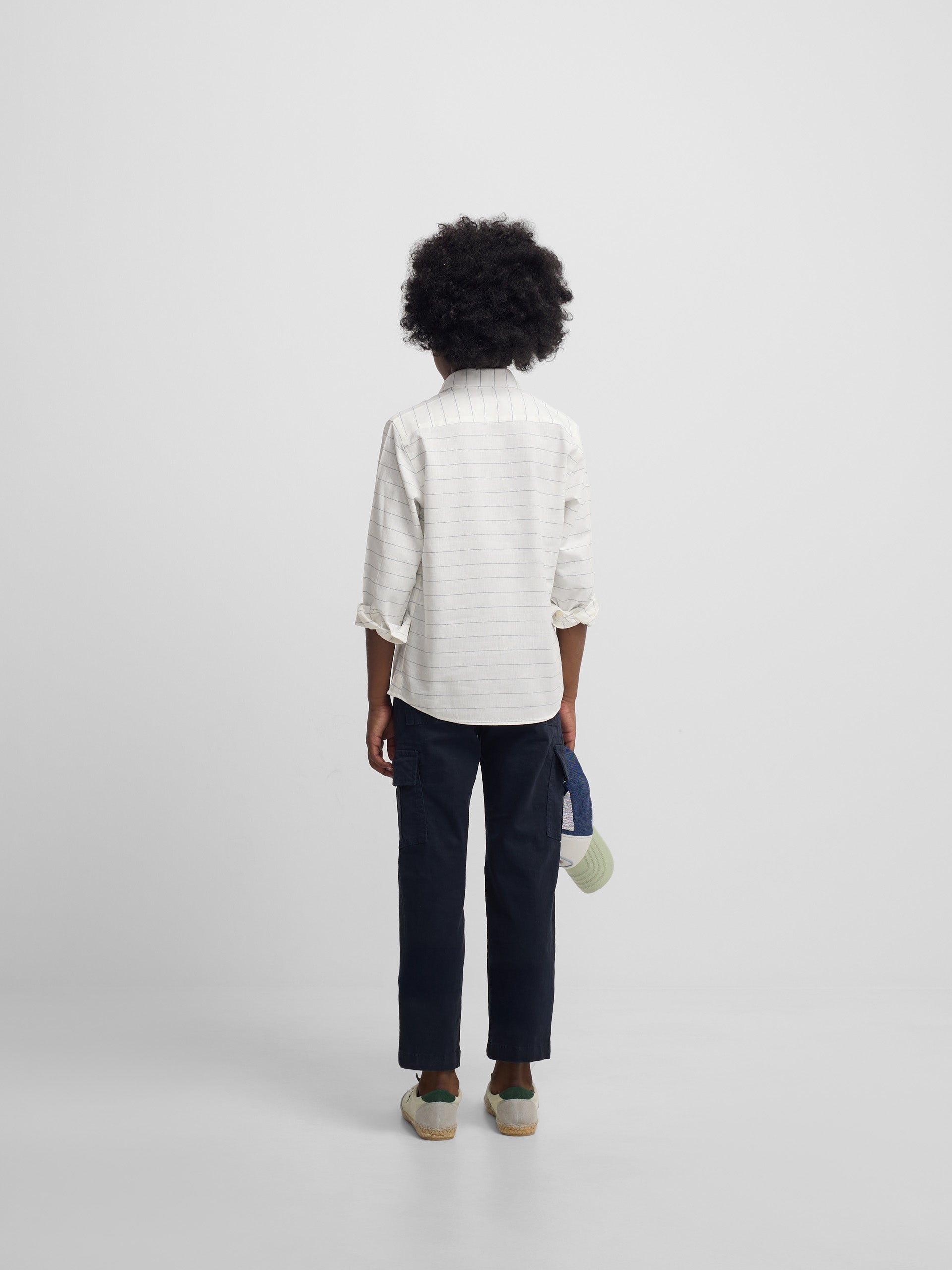 Pantalon cargo sport enfant bleu marine