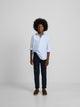 Kids' navy blue linen sport trousers